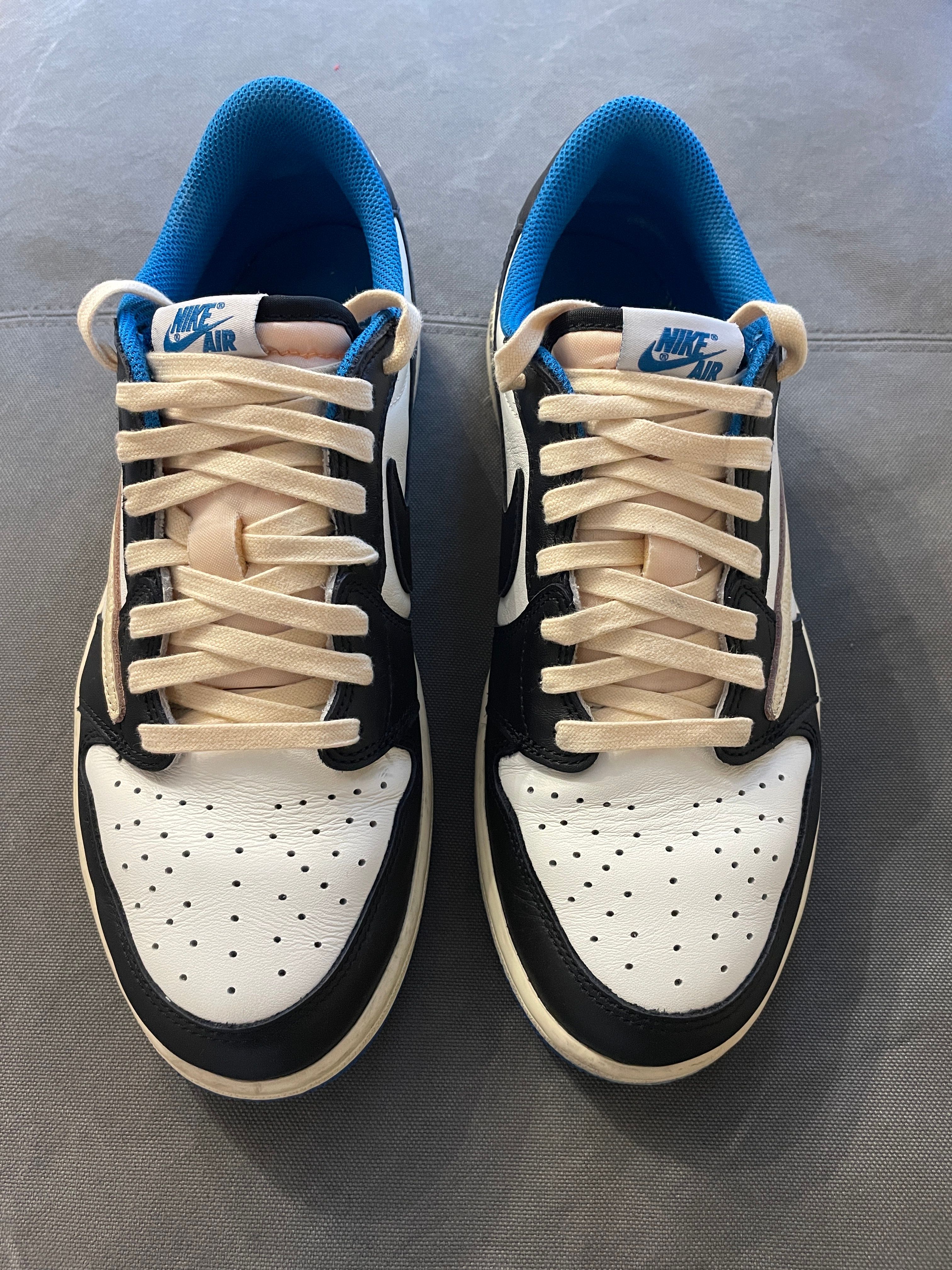 Travis Scott × fragment design × Nike Air Jordan 1 Low OG SP "Military Blue"