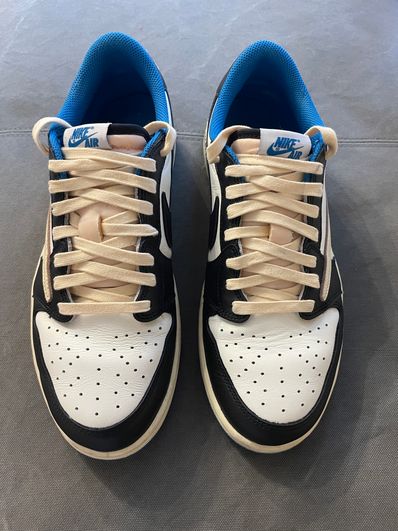 Travis Scott × fragment design × Nike Air Jordan 1 Low OG SP "Military Blue"