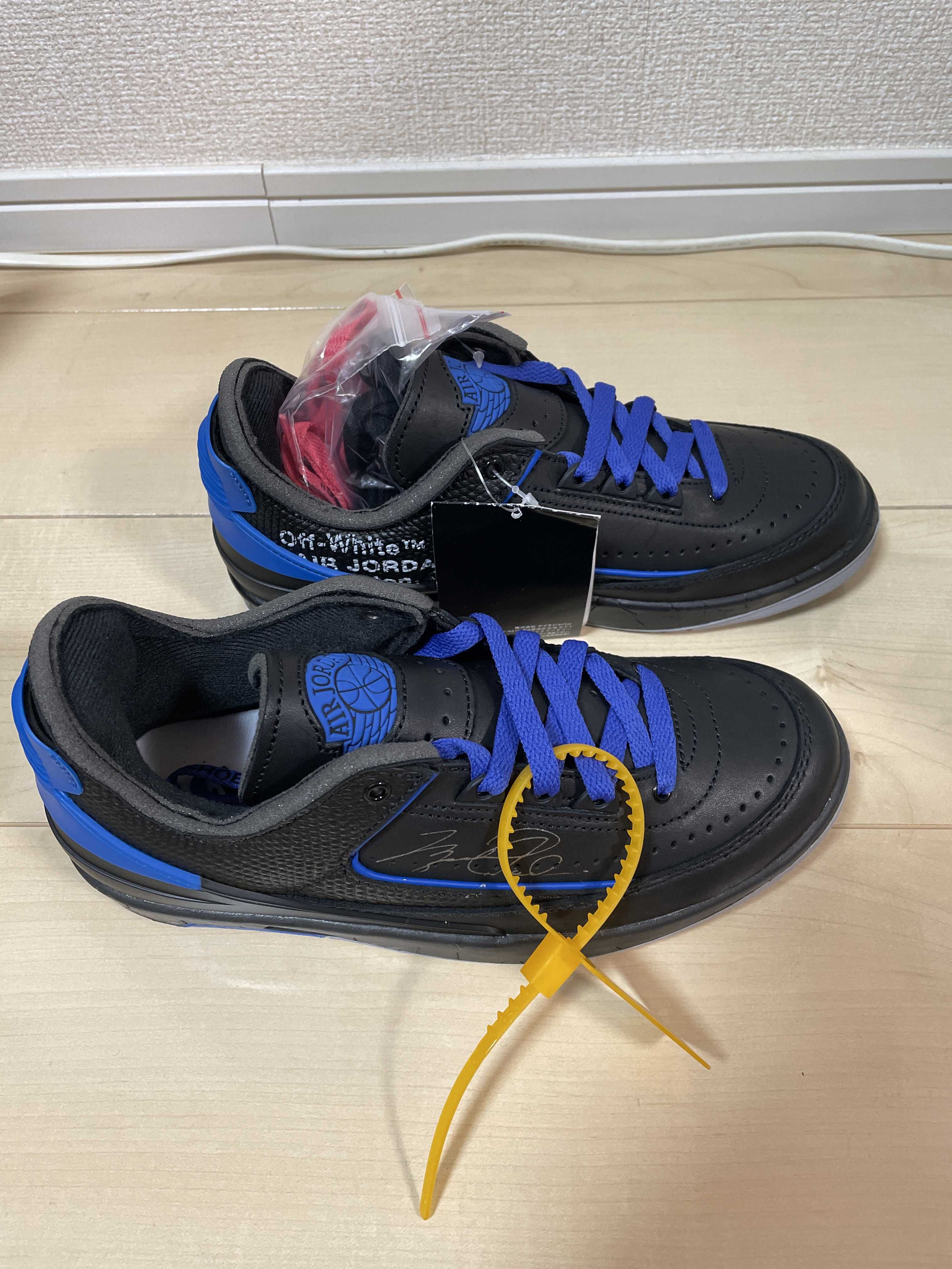 Off-White × Nike Air Jordan 2 Low "Black and Varsity Royal"