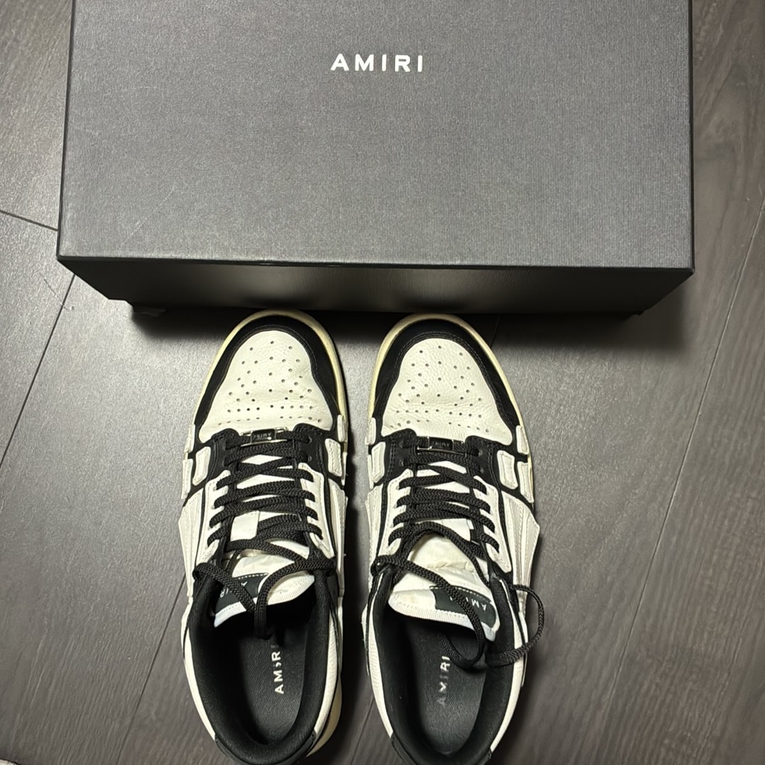 AMIRI Skel Top Low "Black/White"