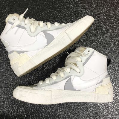 sacai × NIKE BLAZER MID "WHITE/WOLF GREY"