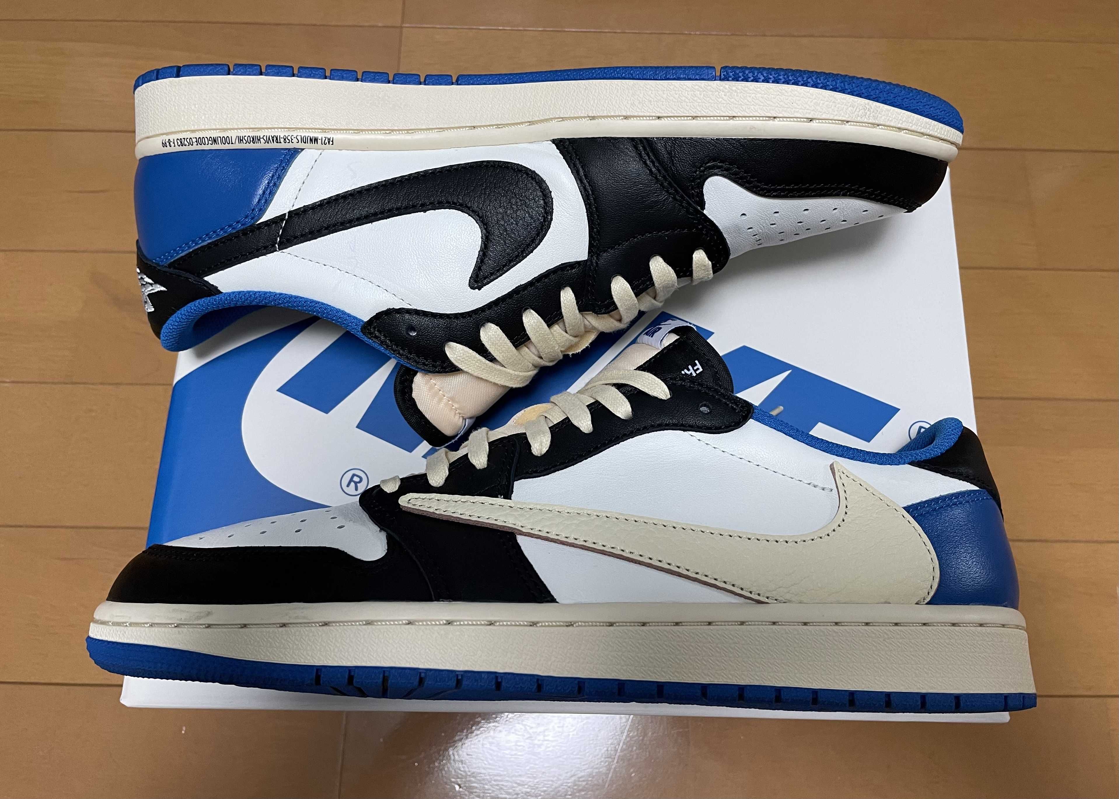 Travis Scott × fragment design × Nike Air Jordan 1 Low OG SP "Military Blue"
