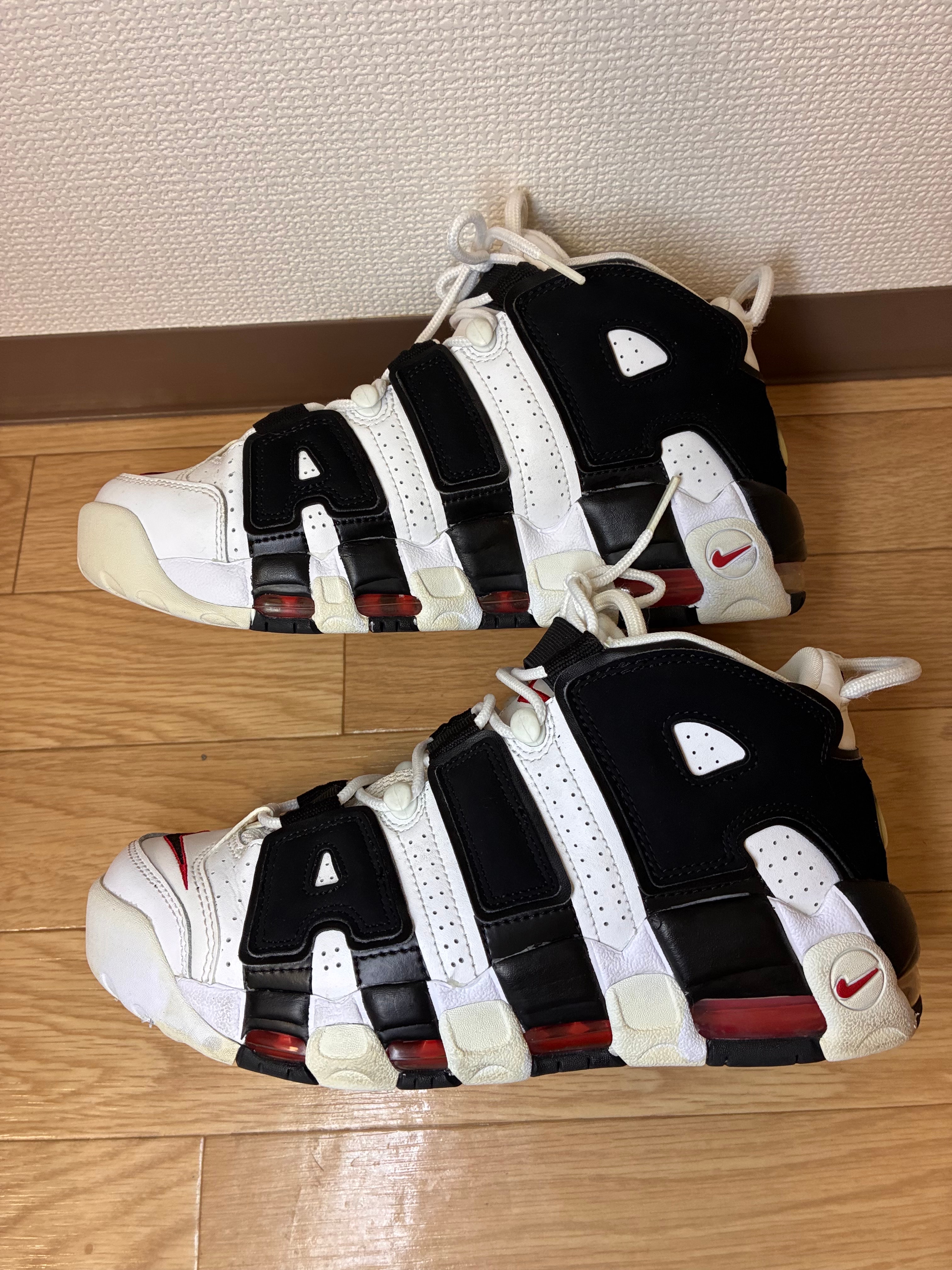 NIKE AIR MORE UPTEMPO "WHITE/BLACK/UNIVERSITY RED"(2020)