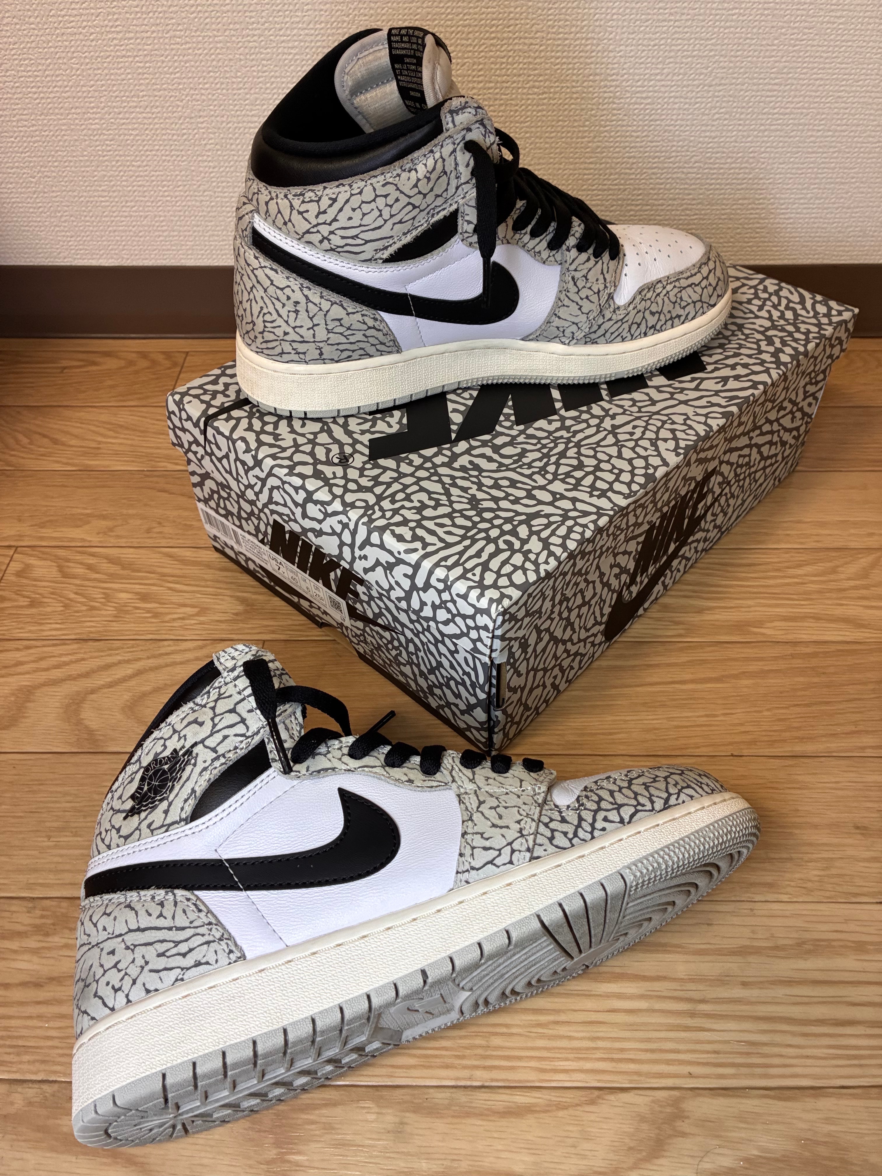 Nike GS Air Jordan 1 High OG "White Cement"