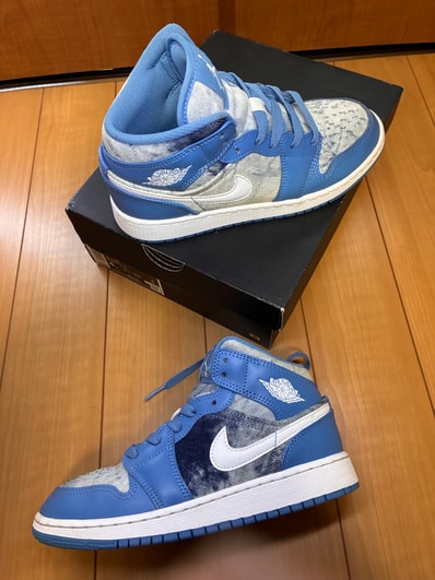 Nike GS Air Jordan 1 Mid ALT "Washed Denim"
