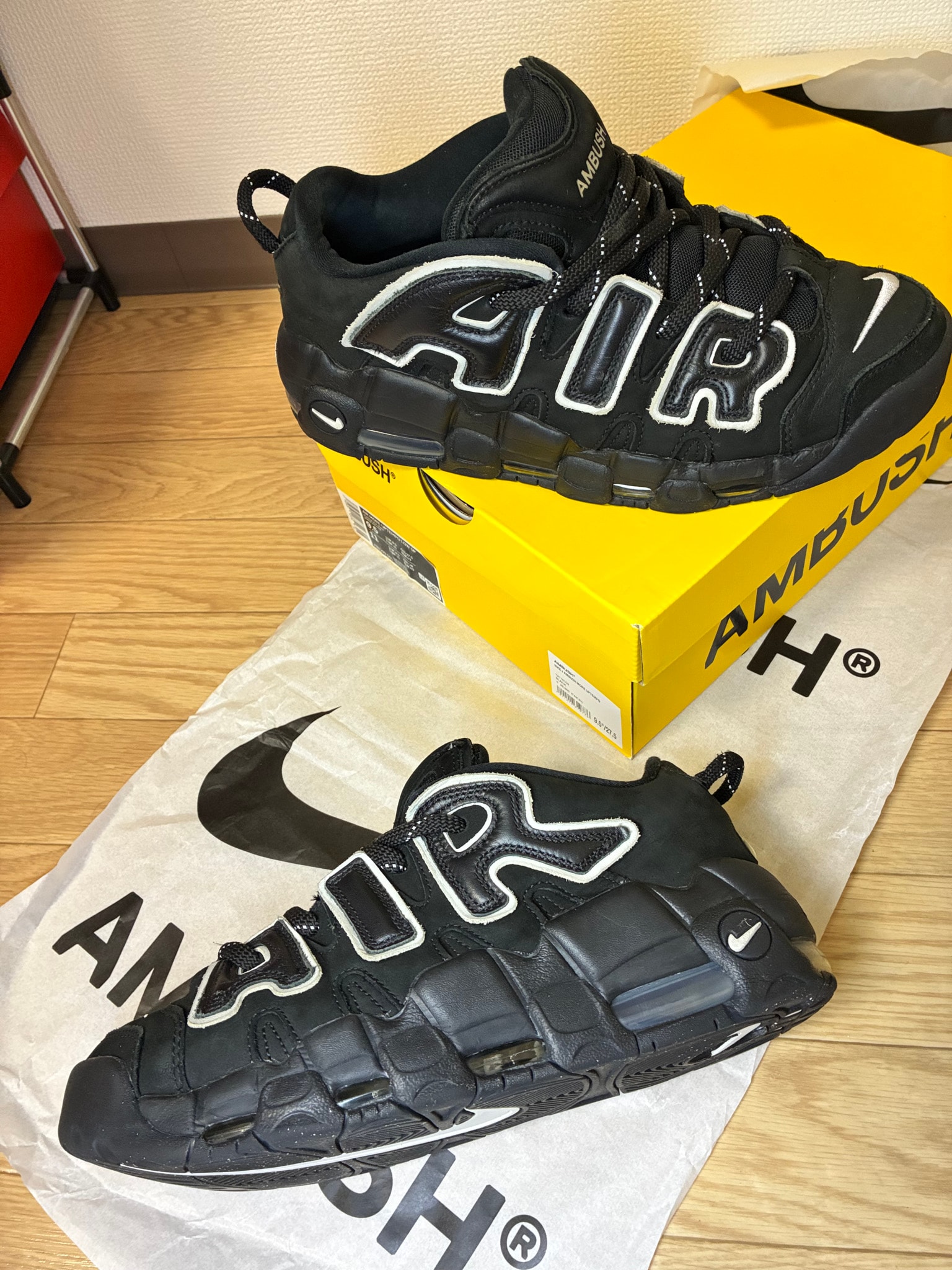 AMBUSH × Nike Air More Uptempo Low "Black and White"
