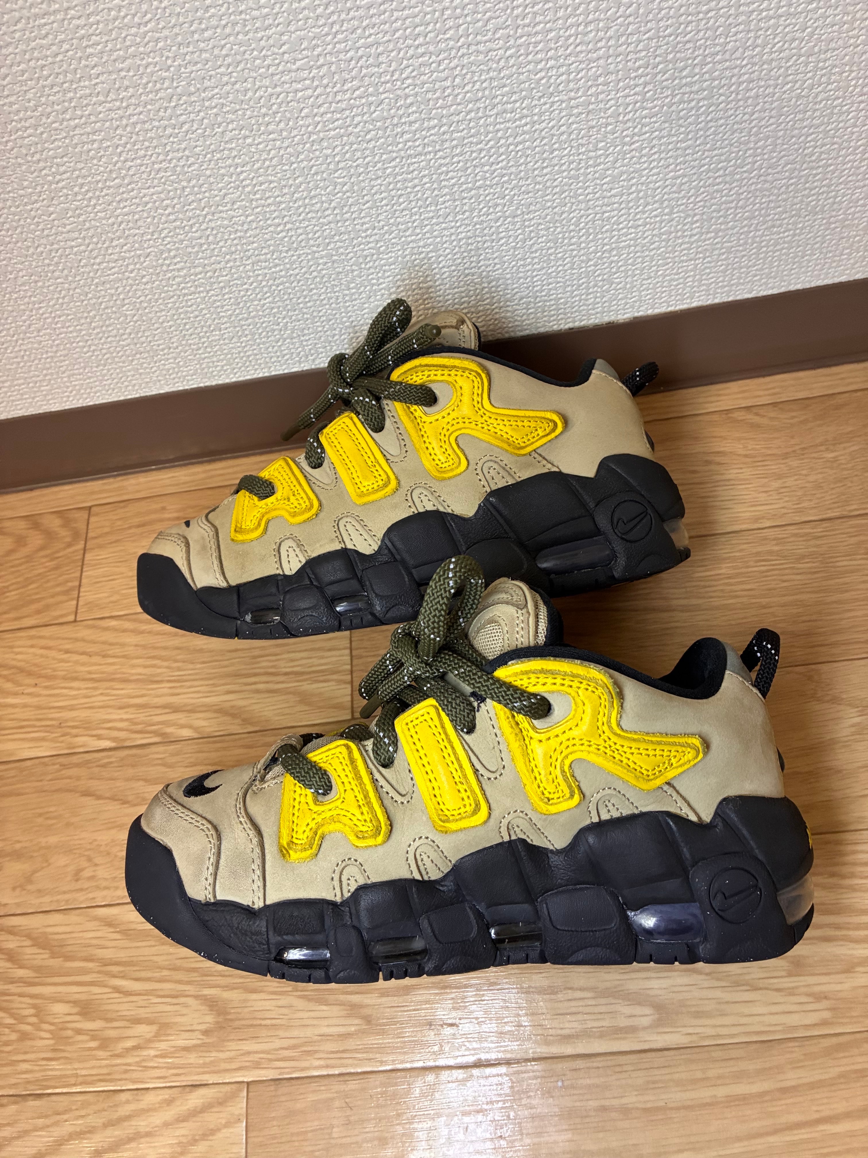 AMBUSH × Nike Air More Uptempo Low "Vivid Sulfur and Limestone"