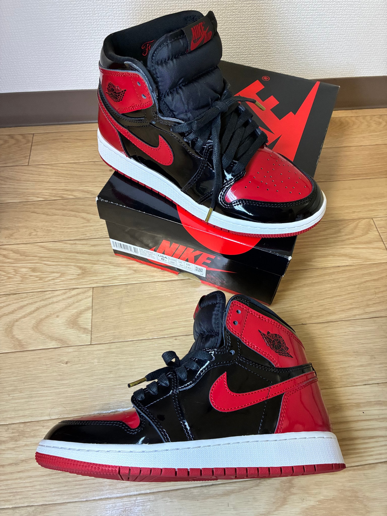 Nike GS Air Jordan 1 High OG "Patent Bred"