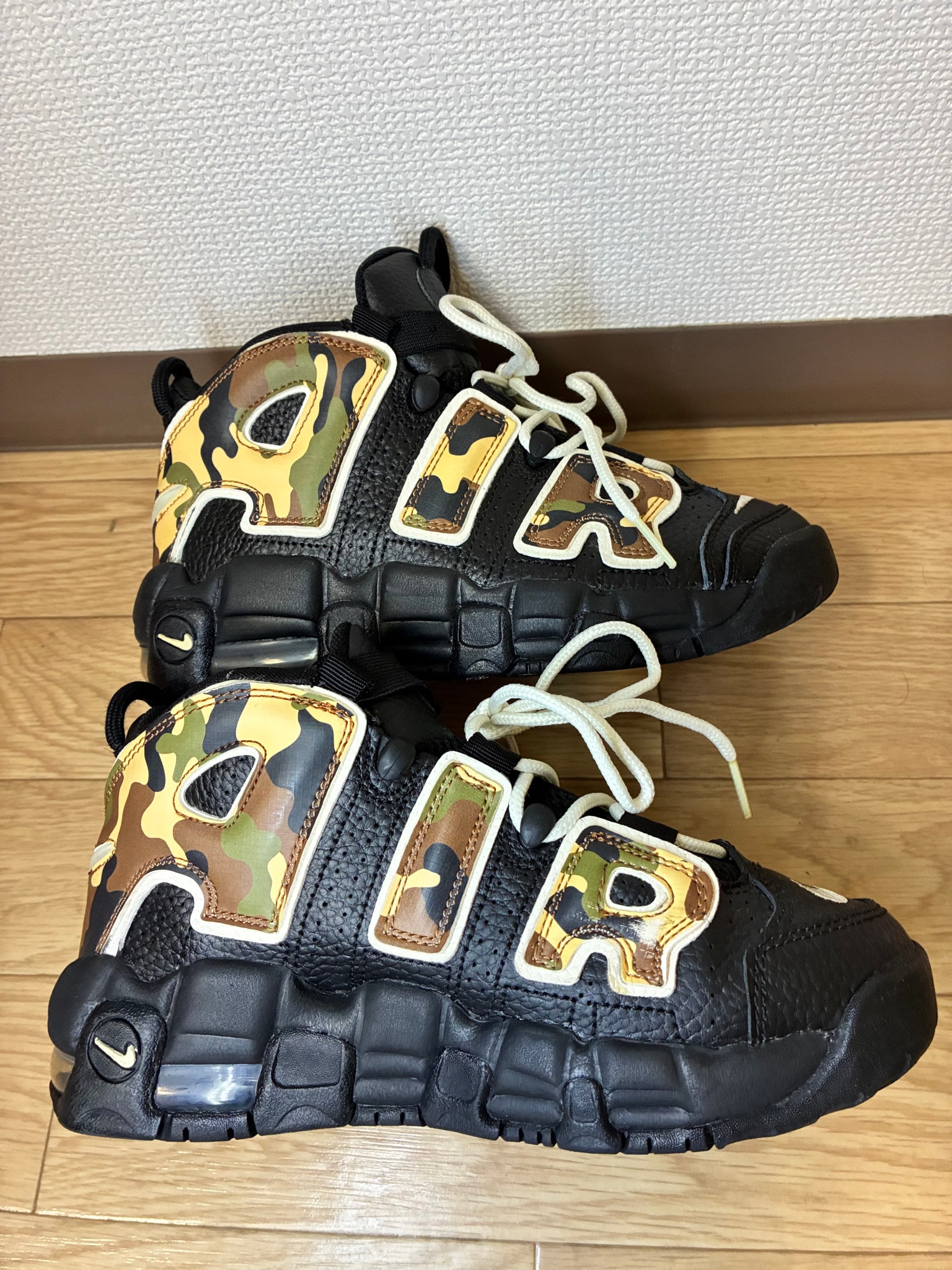 NIKE AIR MORE UPTEMPO GS "BLACK CAMO"