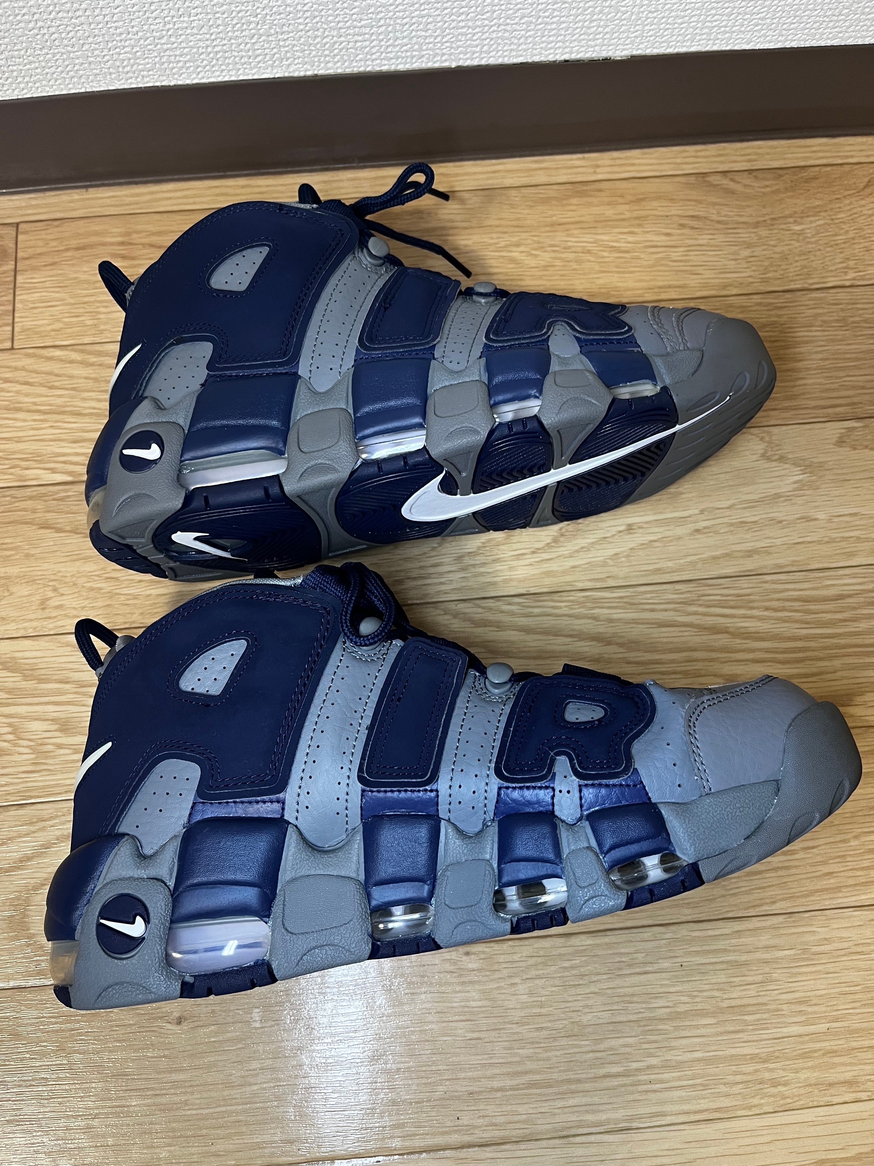 専用ナイキ PS エアモアアップテンポ クールグレー u0026 ミッドナイトネイビー