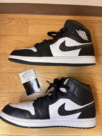 Nike Air Jordan 1 Mid "Panda Elephant/Safari"