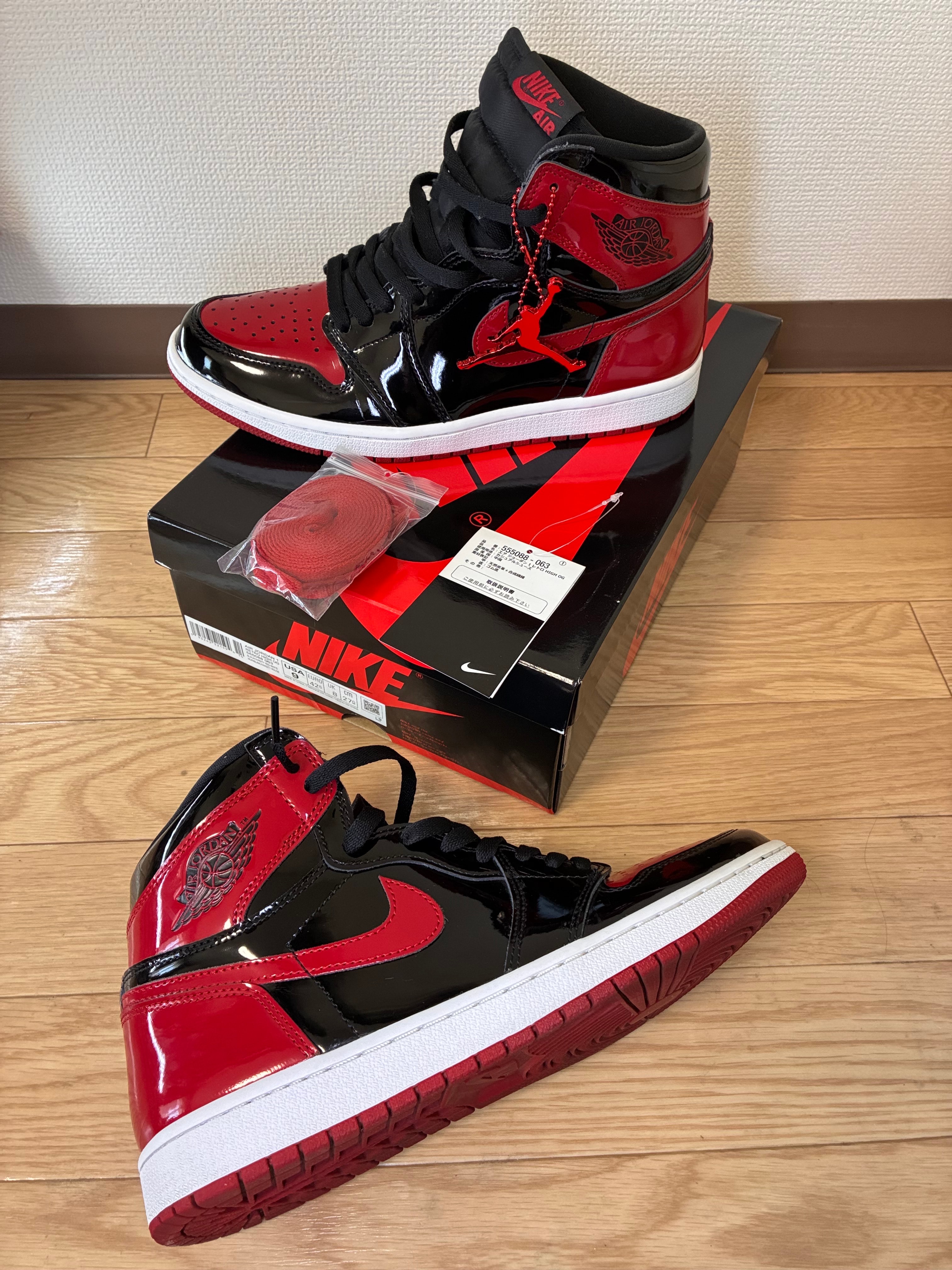 Jordan パテントBRED 27CM 美品 ナイキ エアジョーダン1 ハイ OG 