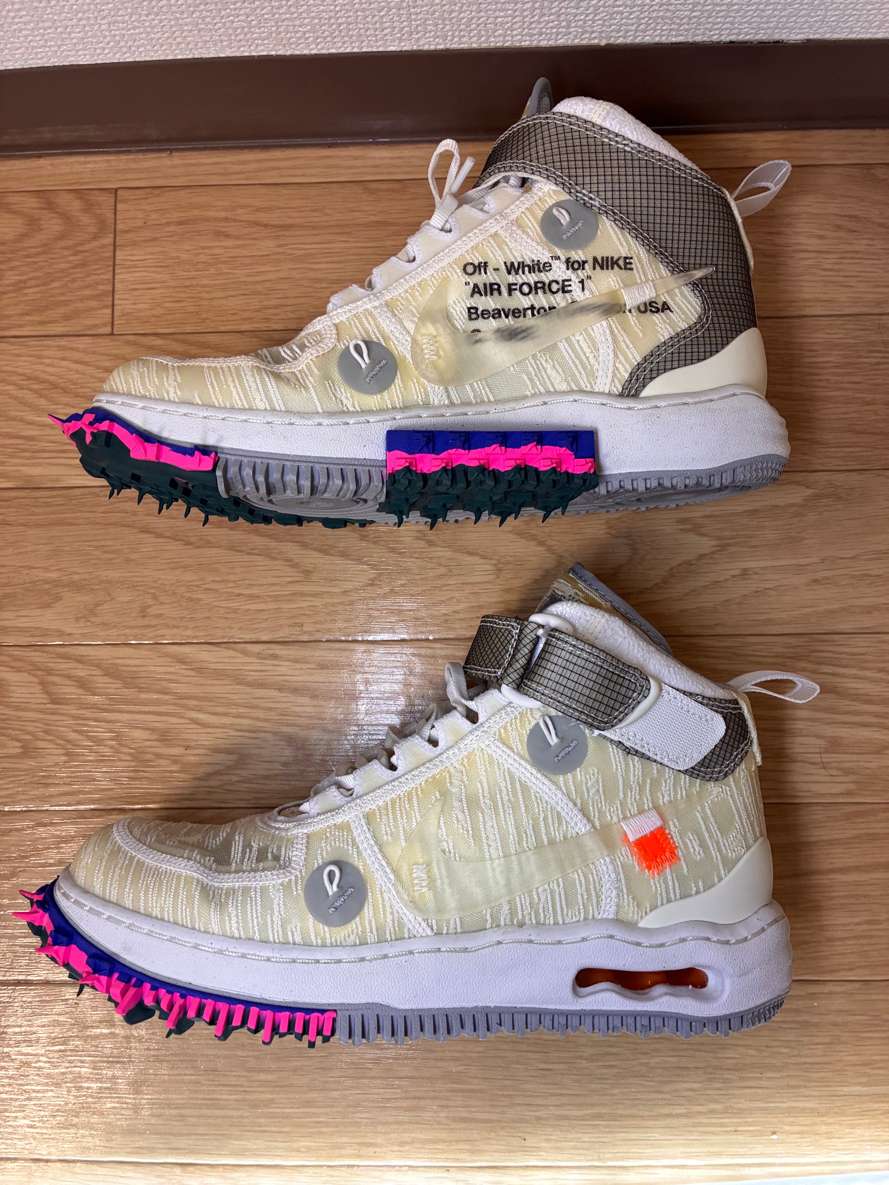 オフホワイト × ナイキ エアフォース1 ミッド "ホワイト"