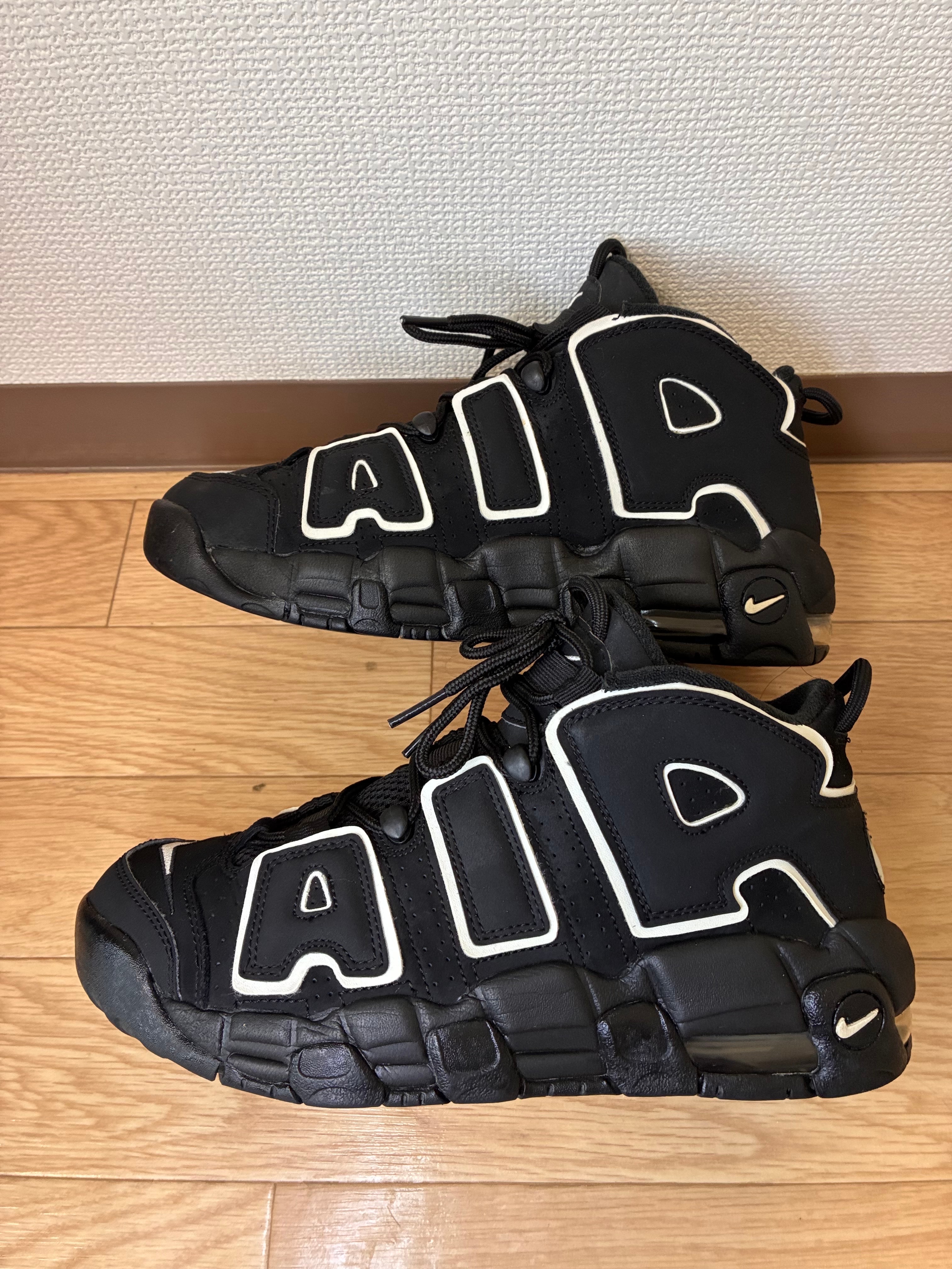 NIKE AIR MORE UPTEMPO GS "BLACK/WHITE"(2020)