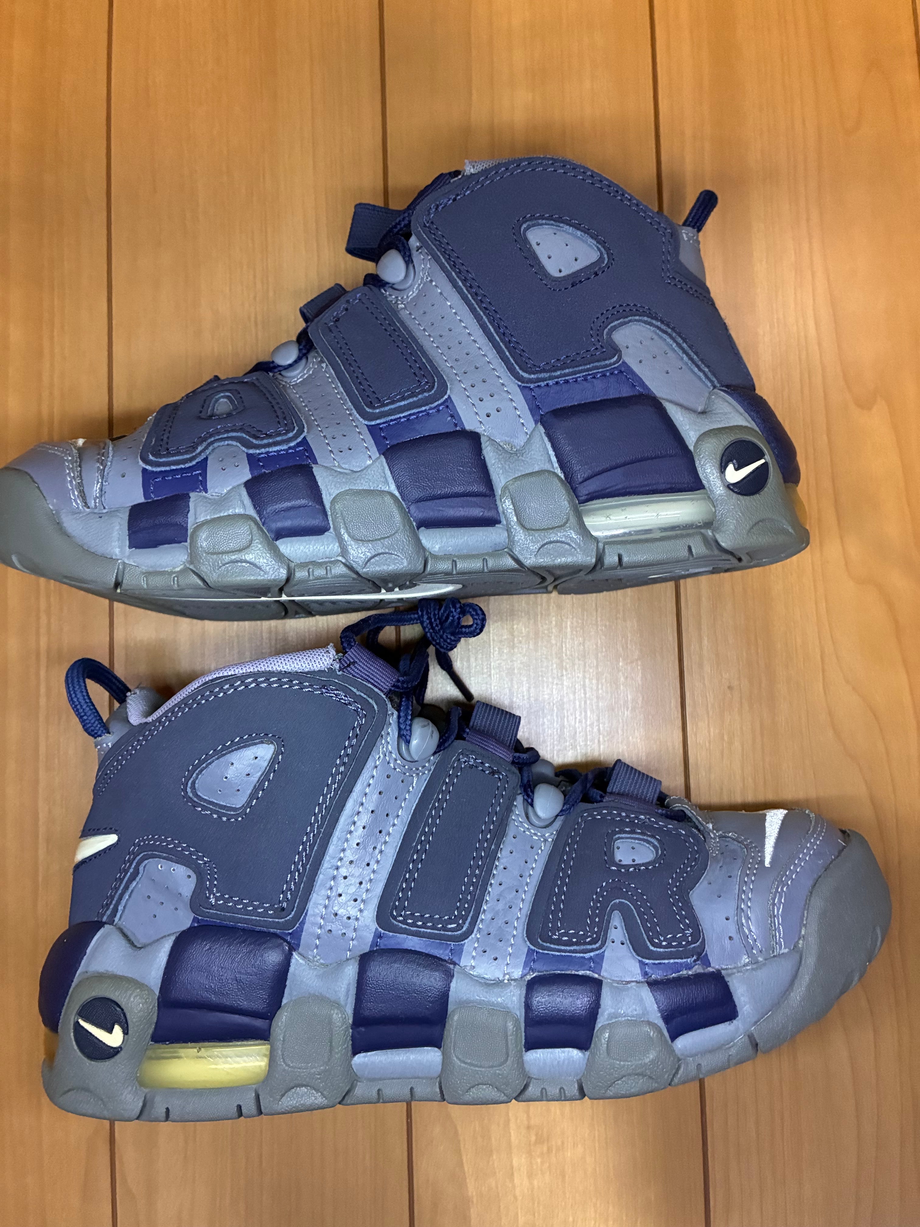 NIKE GS AIR MORE UPTEMPO "COOL GREY&MIDNIGHT NAVY