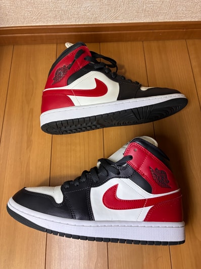 Nike Women's Air Jordan 1 Mid "Sail/Off Noir/White/Gym Red"