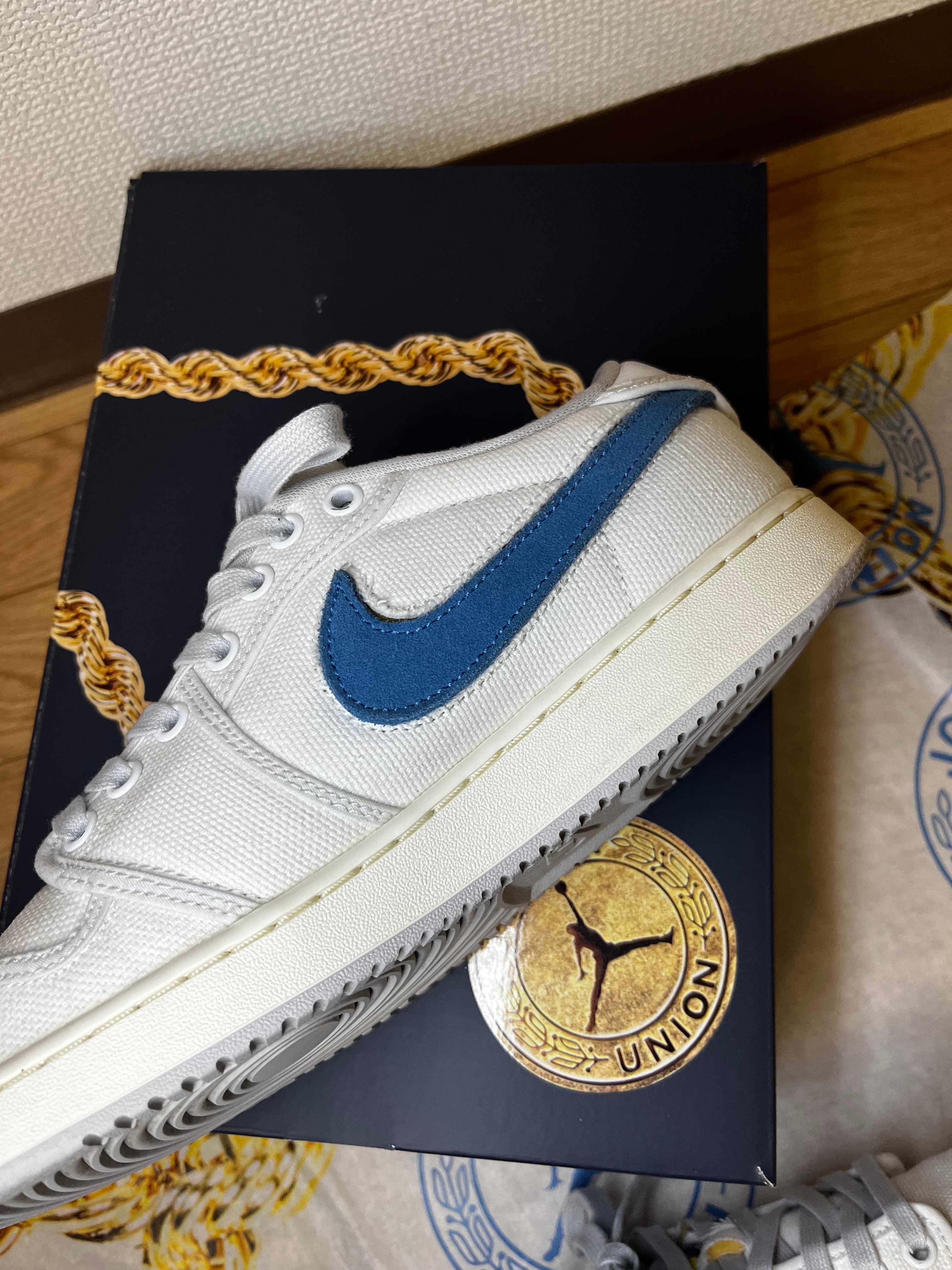 UNION × Nike Air Jordan 1 Low KO "White Canvas"