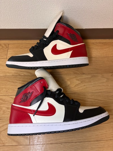 Nike Women's Air Jordan 1 Mid "Sail/Off Noir/White/Gym Red"