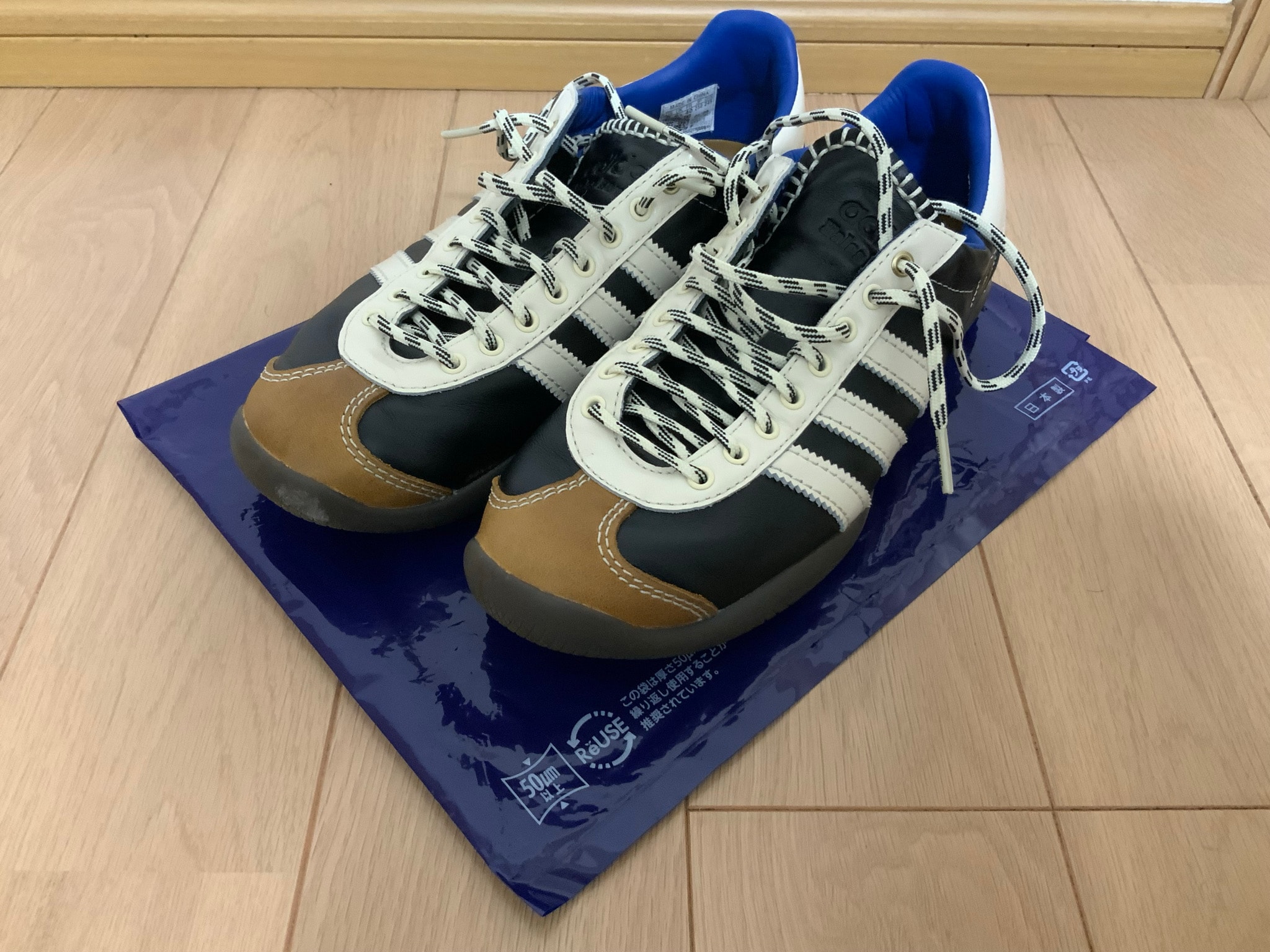 Wales Bonner × adidas Karintha "Core Black/Wonder White/Lush Blue"
