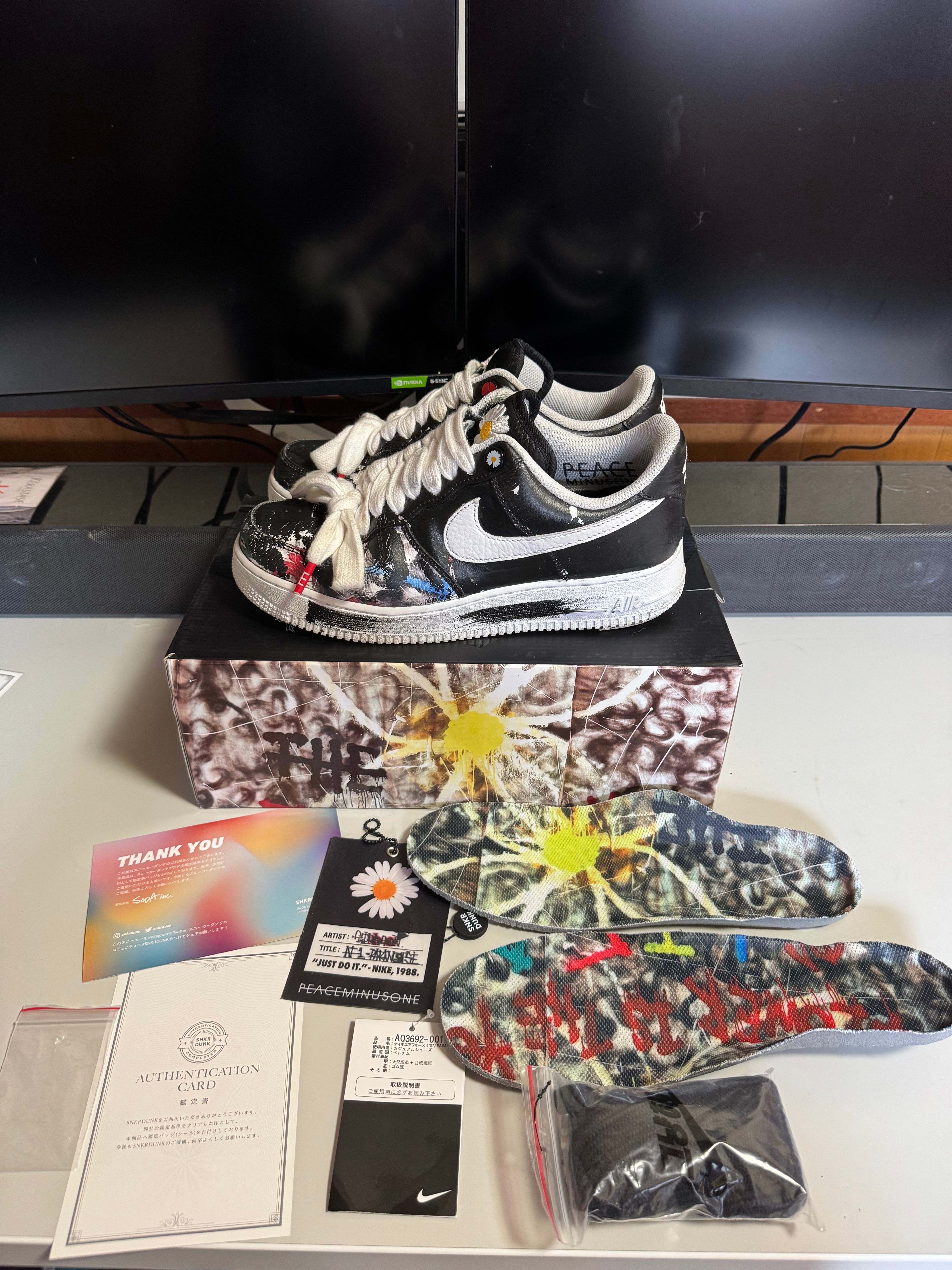 PEACEMINUSONE × Nike Air Force 1 Low Para Noise "Black" / G-DRAGON