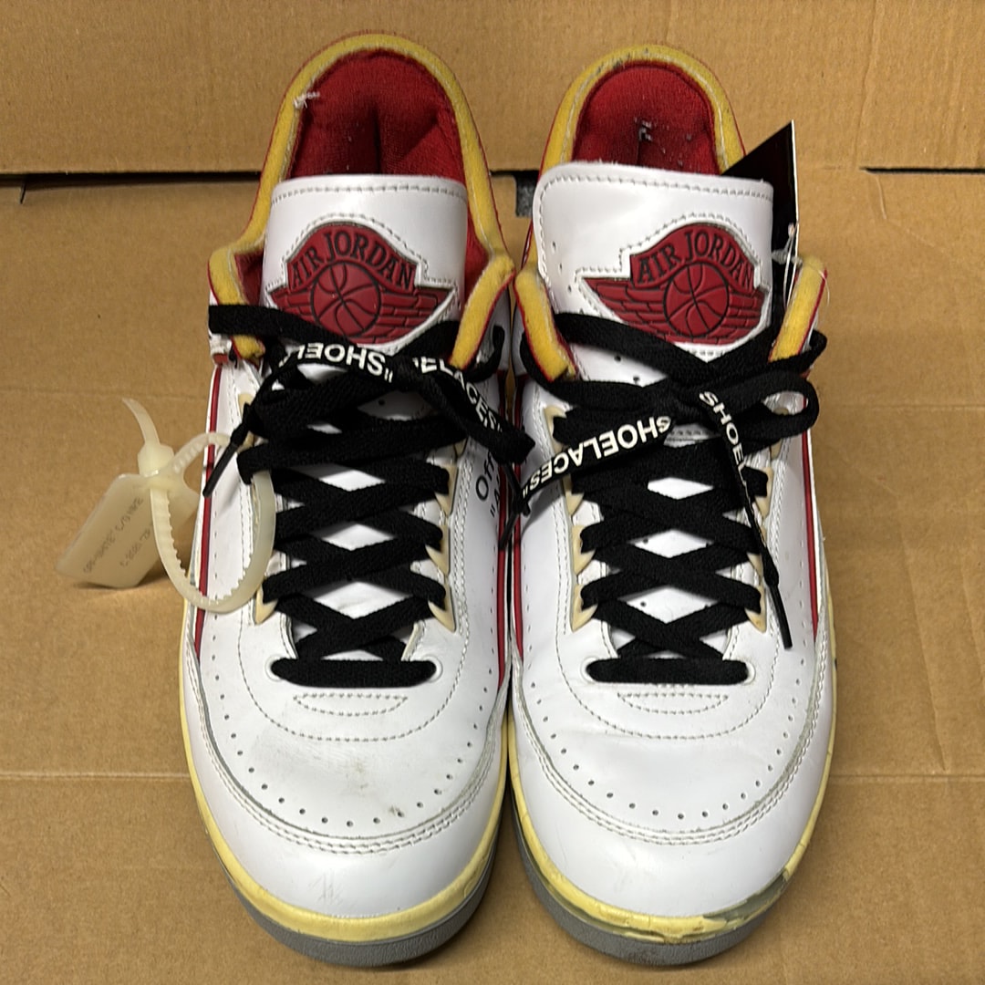 Off-White × Nike Air Jordan 2 Low "White and Varsity Red"