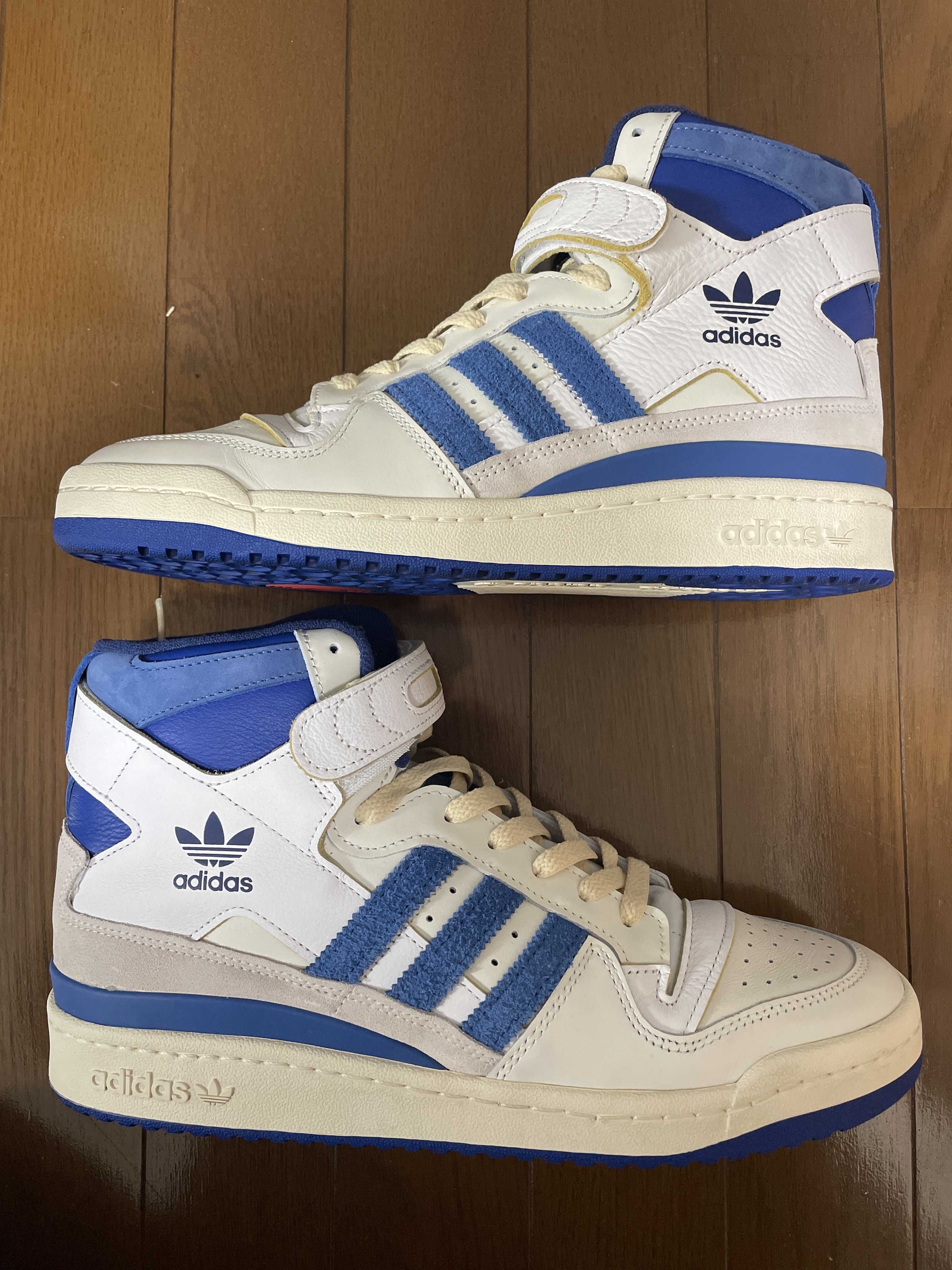 adidas Forum 84 High Blue Thread "Off White-Bright Blue/Footwear White"