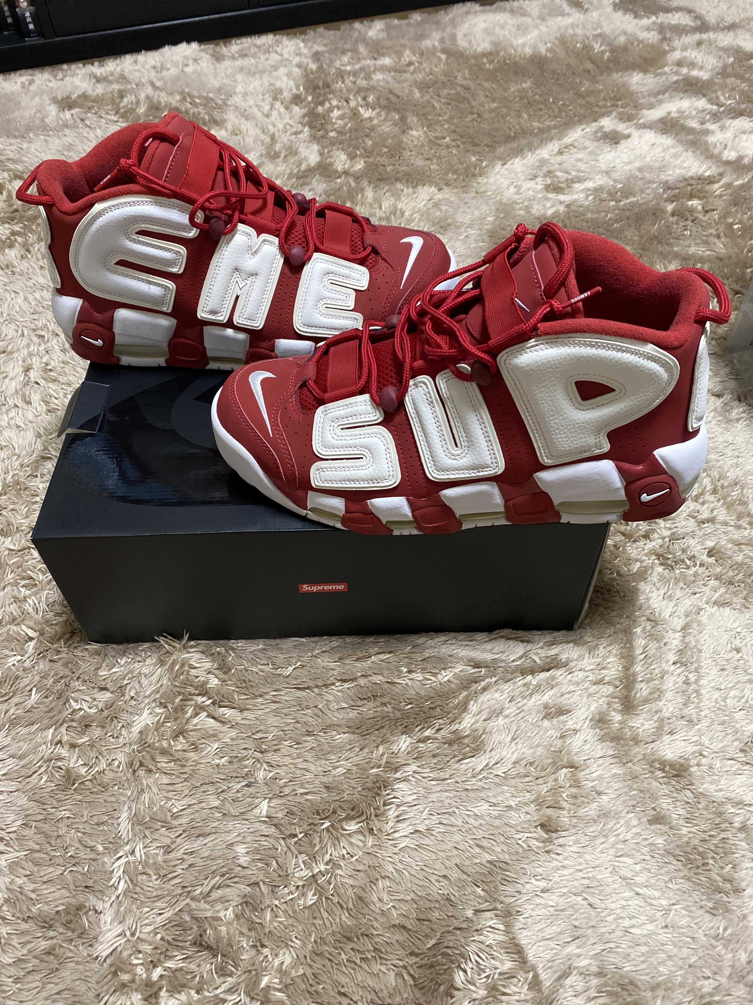 Supreme × Nike Air More Uptempo "White/Red"