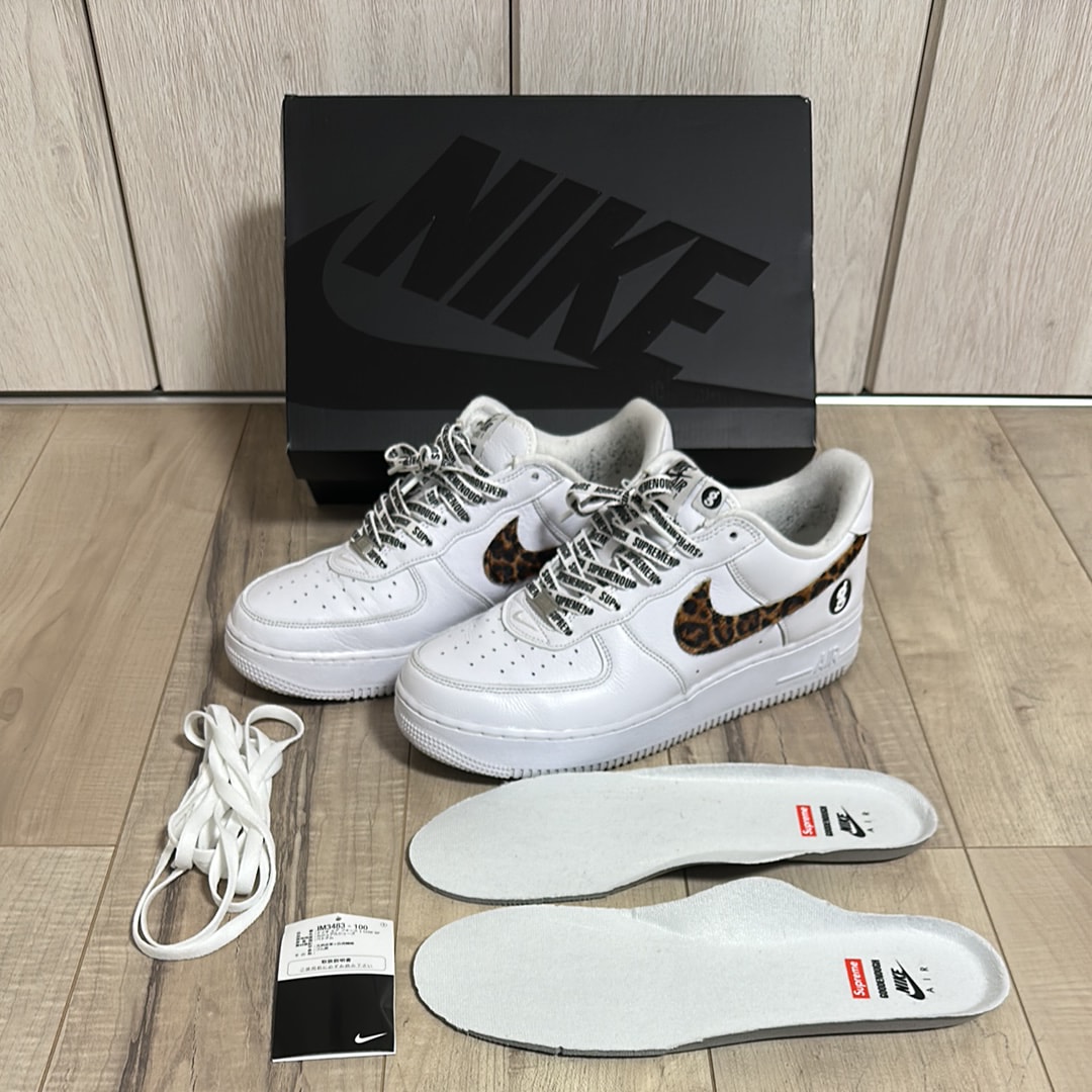 GOODENOUGH × Supreme × Nike Air Force 1 Low "White/Leopard" (25SS Week15)