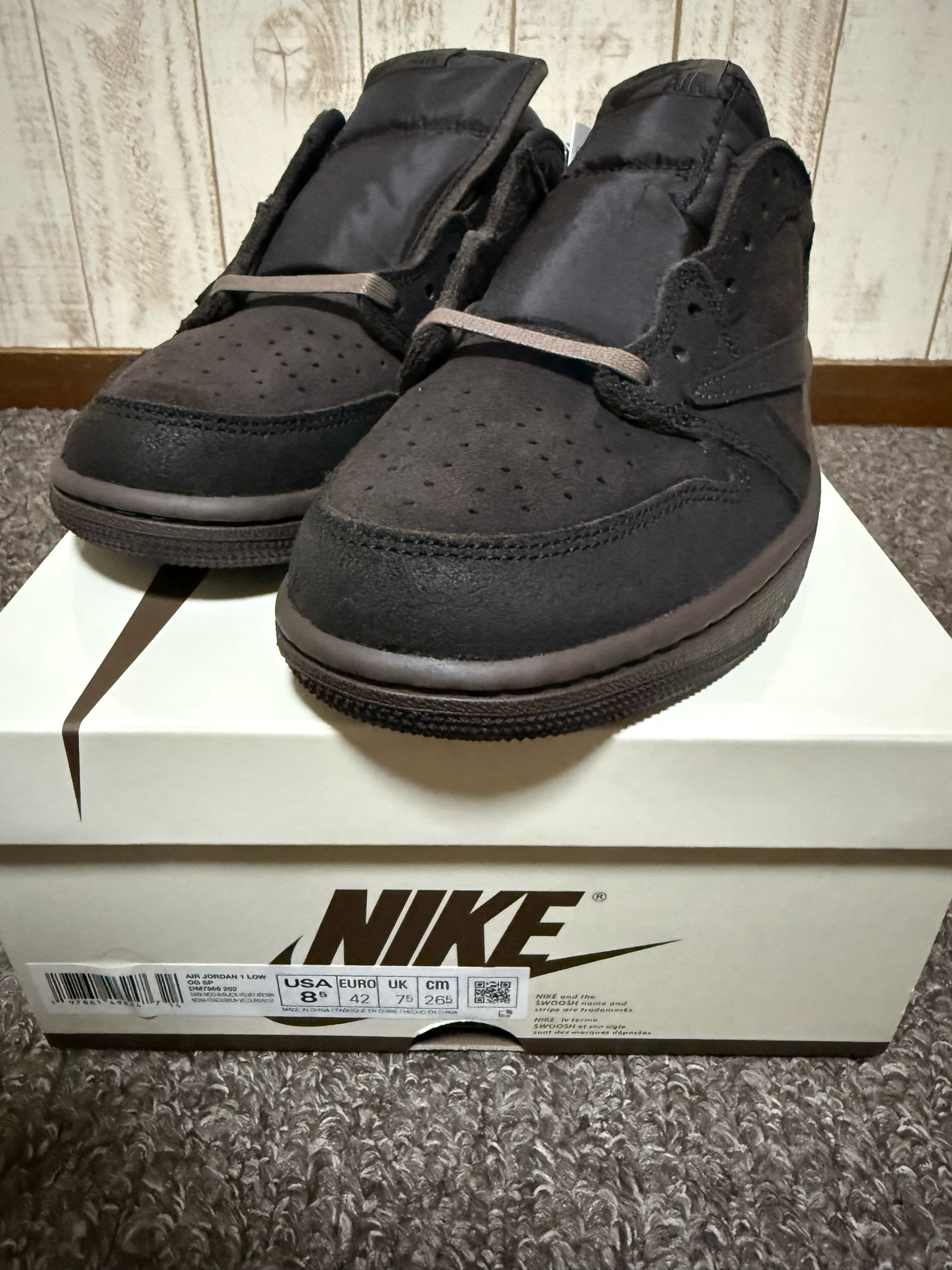Travis Scott × Nike Air Jordan 1 Low OG SP "Velvet Brown and Dark Mocha"