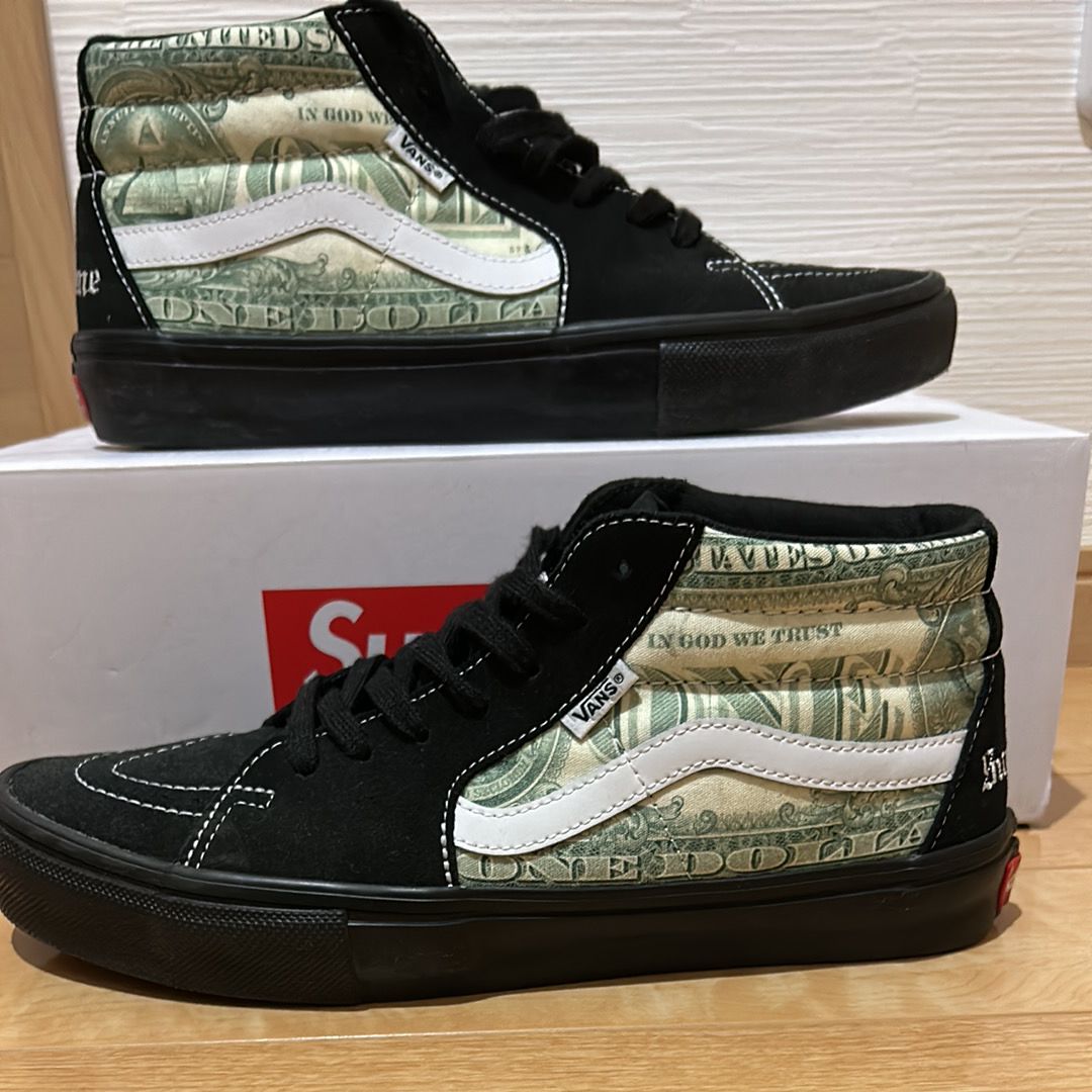 Supreme × Vans Dollar Skate Grosso Mid "Black"