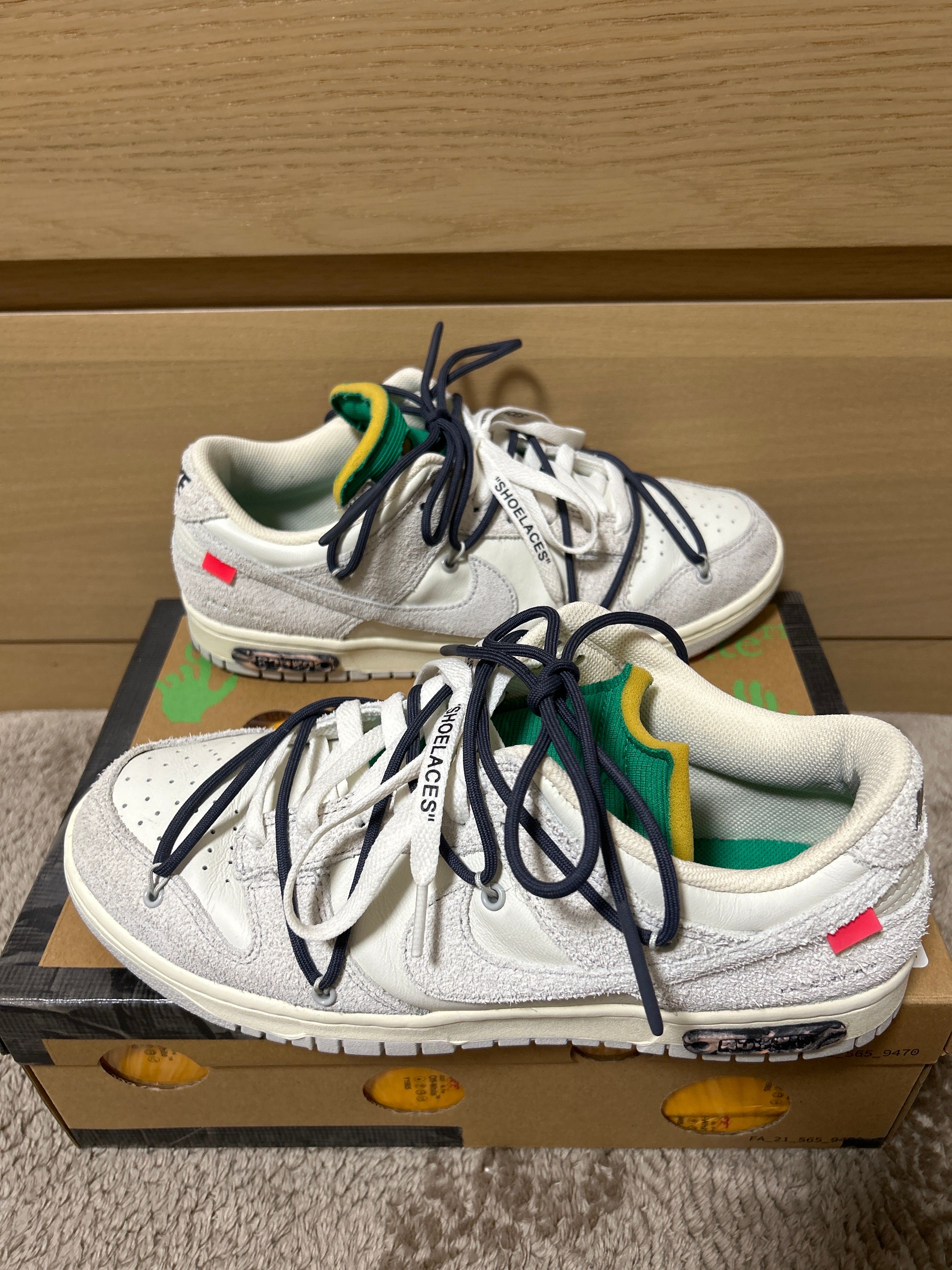 Off-White × Nike Dunk Low "Sail/Neutral Grey/Gridiron"