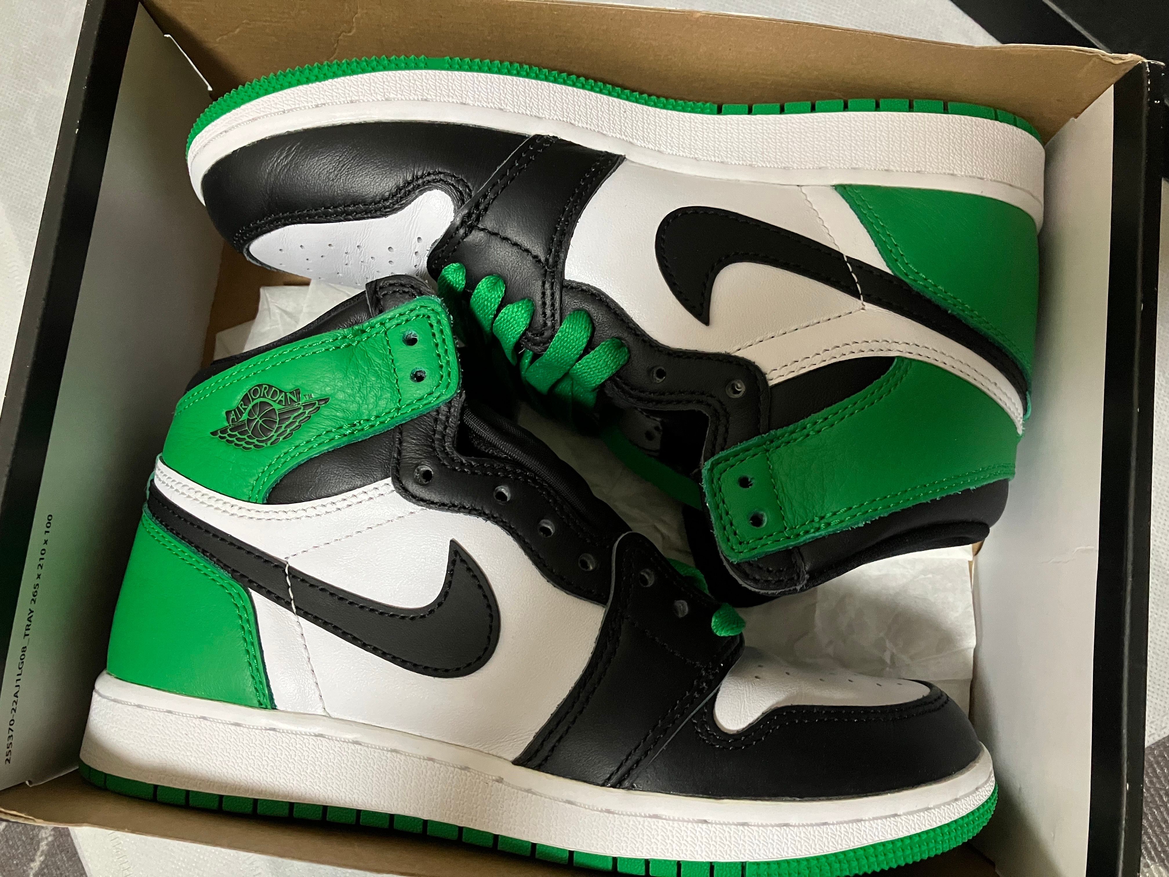 Nike GS Air Jordan 1 Retro High OG "Celtics/Black and Lucky Green" (2023)