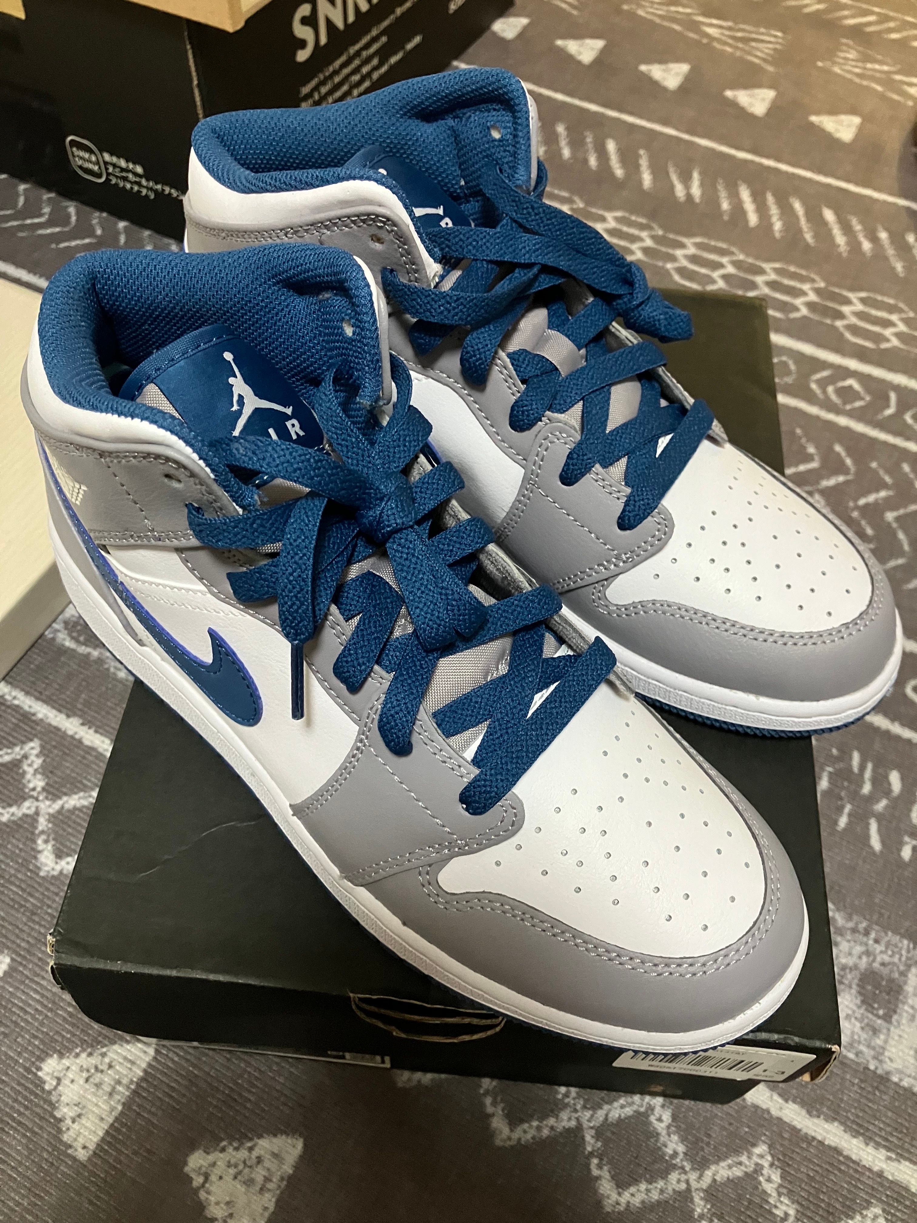 Nike GS Air Jordan 1 Mid "True Blue"