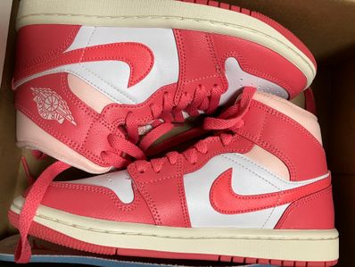 Nike Women's Air Jordan 1 Mid "Strawberries and Cream"