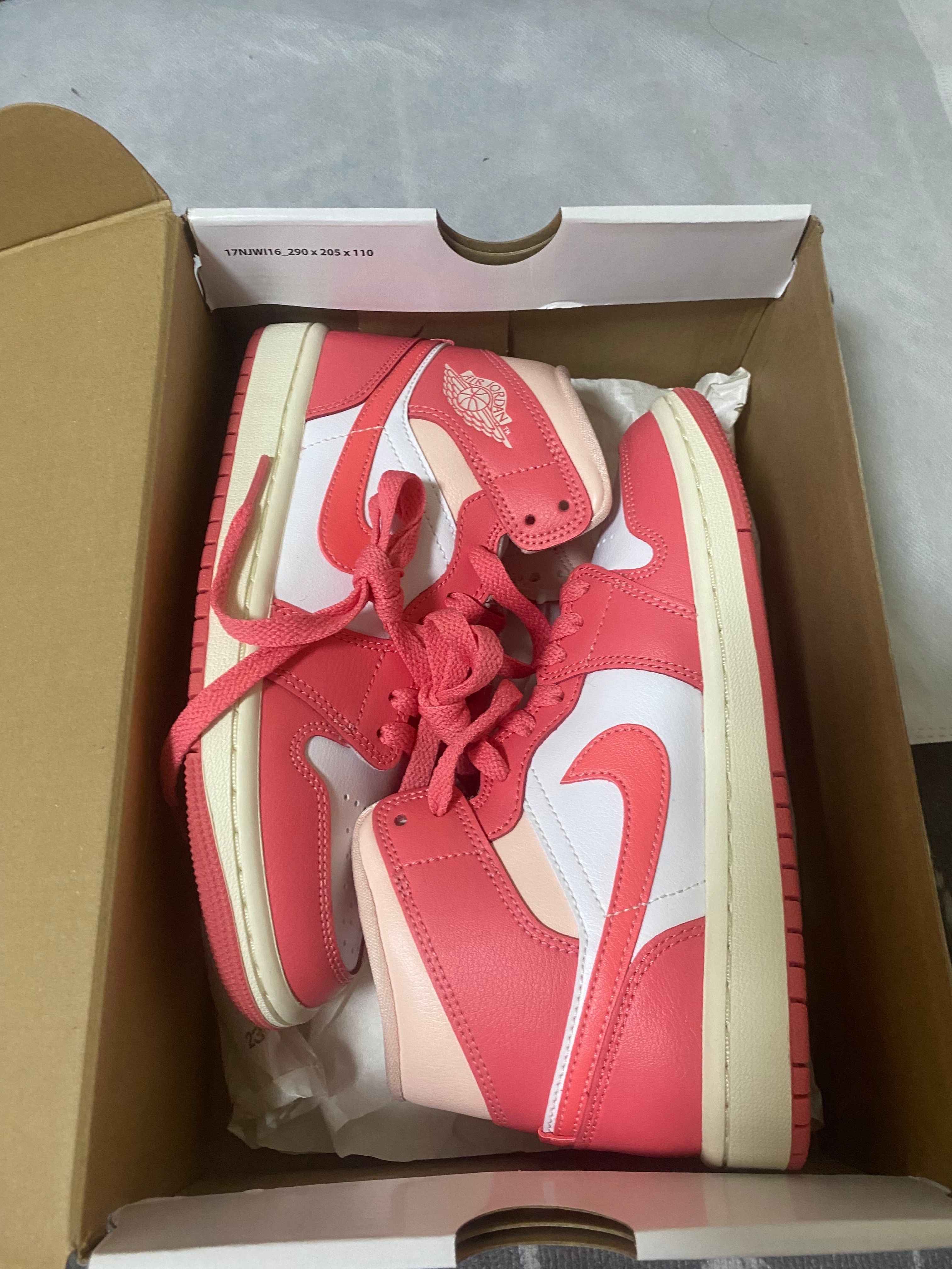 Nike Women's Air Jordan 1 Mid "Strawberries and Cream"