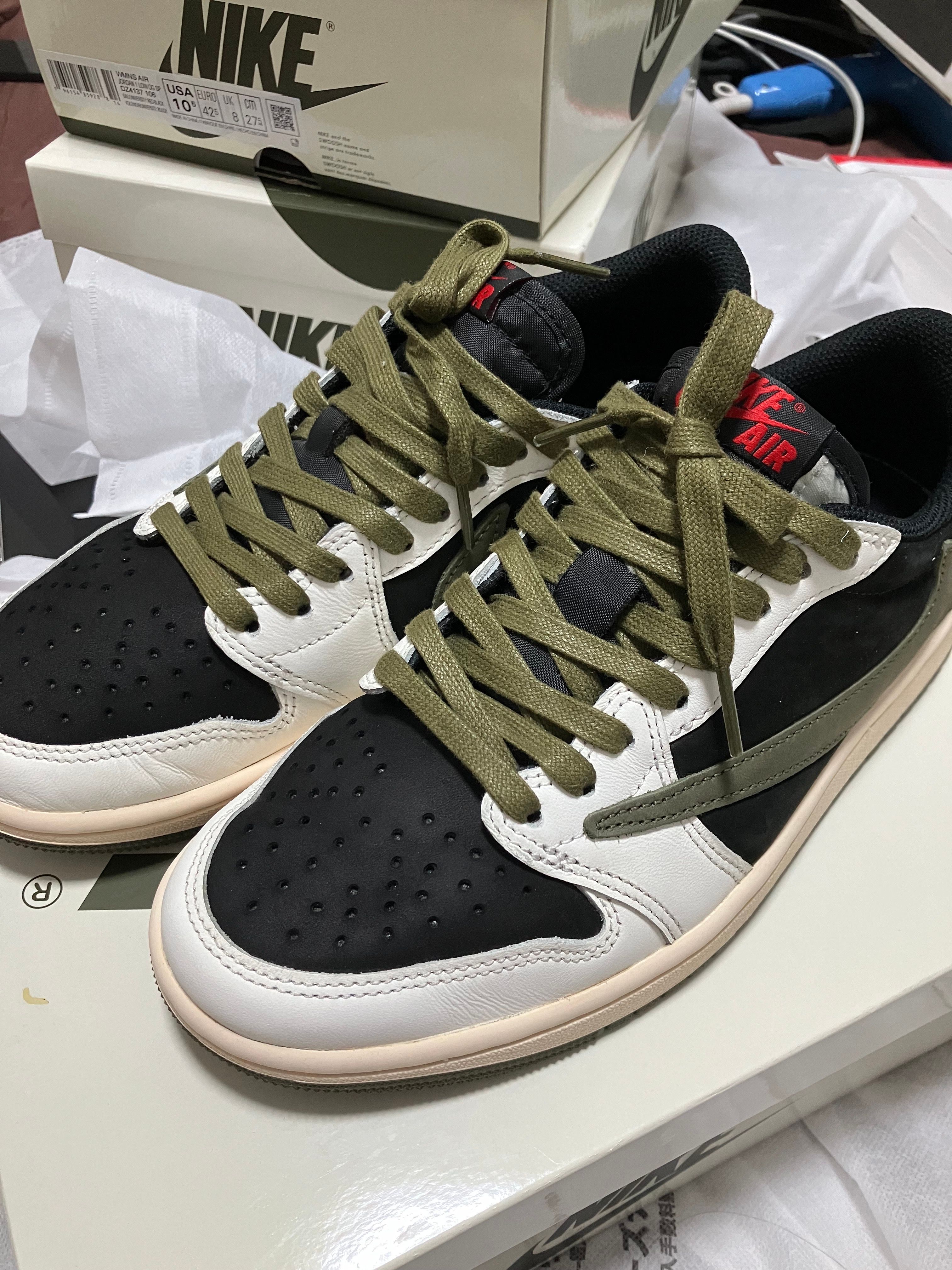 Travis Scott × Nike Women's Air Jordan 1 Low OG "Medium Olive"