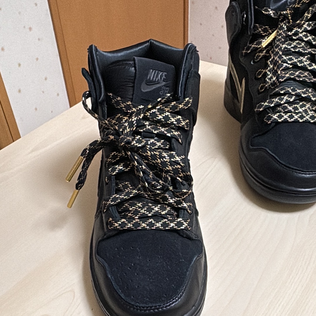 Faust × Nike SB Dunk High "Black and Metallic Gold"