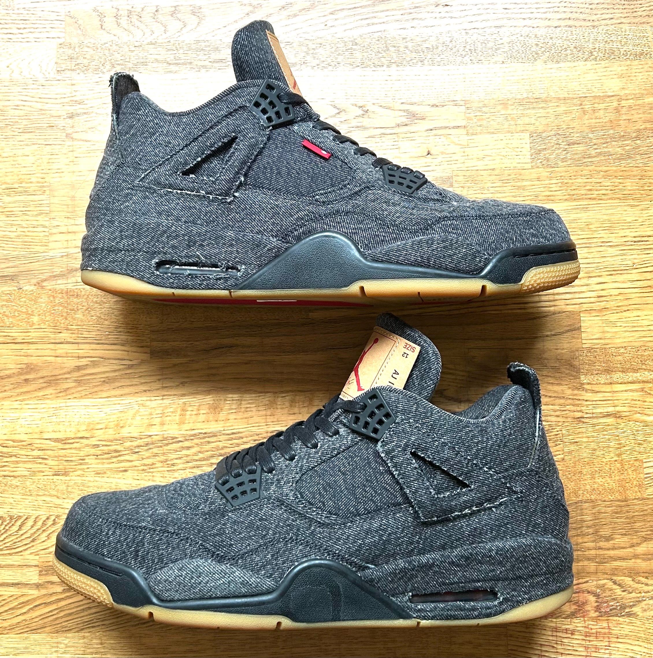 Nike × Levi's Air Jordan 4 "Black Denim" (Tag: ®)