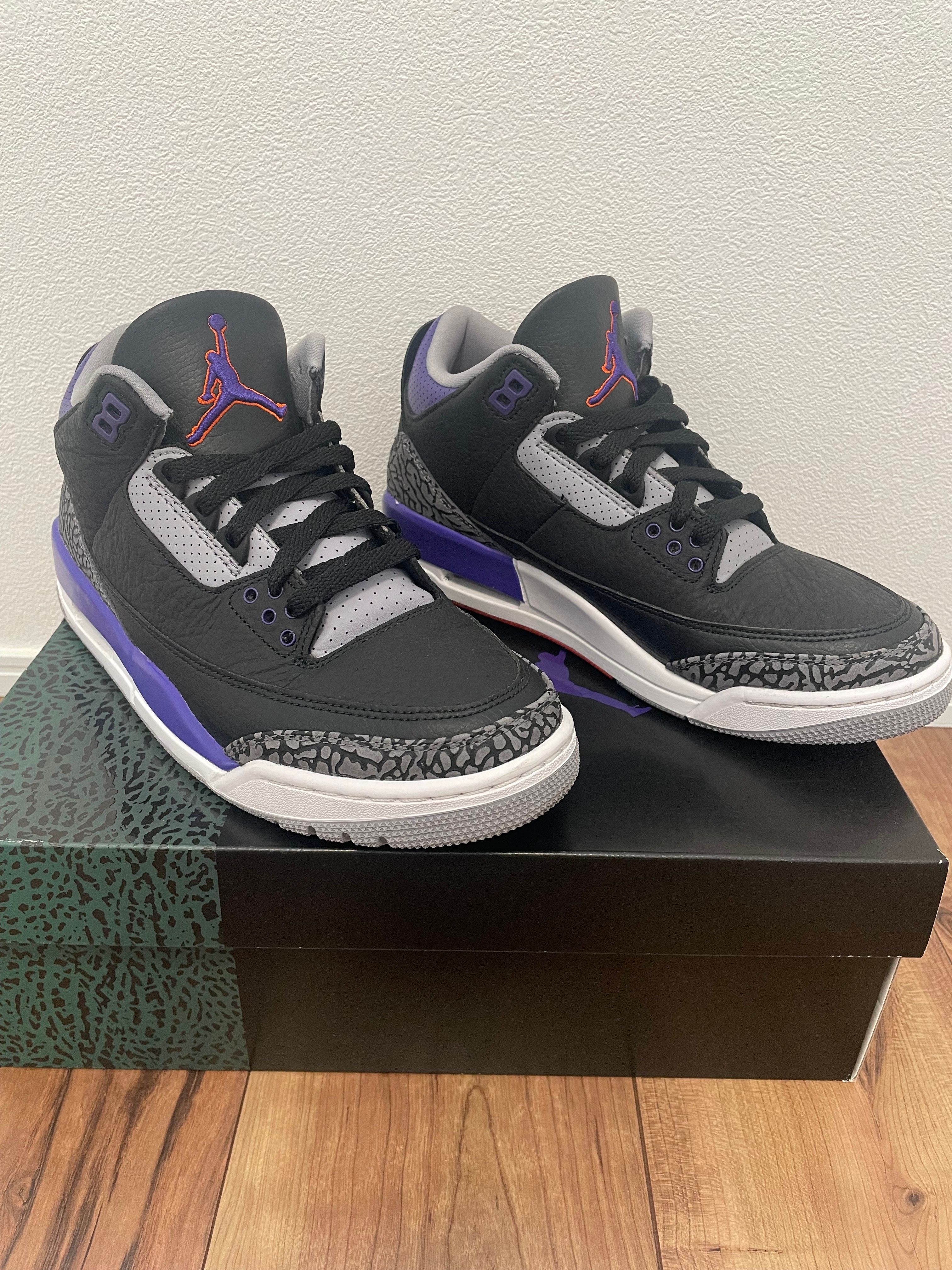 ジョーダン 3 レトロ ブラック コート パープル メンズ サイズ 43 Nike Air Jordan 3 Retro 
