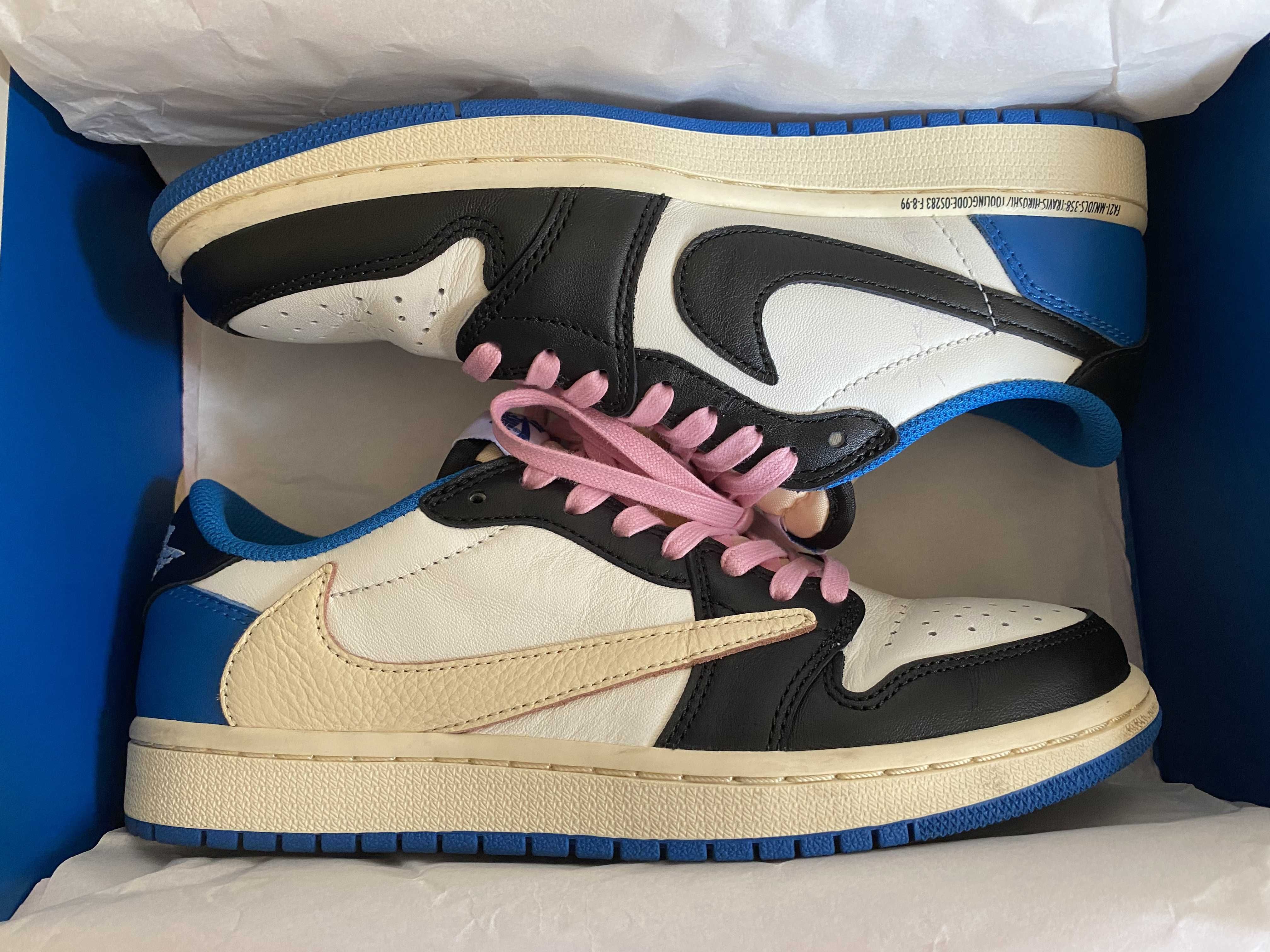 Travis Scott × fragment design × Nike Air Jordan 1 Low OG SP "Military Blue"