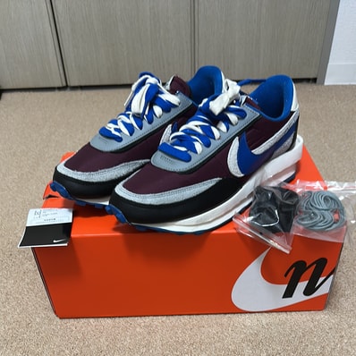UNDERCOVER × sacai × Nike LD Waffle "Night Maroon/Pale Ivory-Ground Grey-Team Royal"