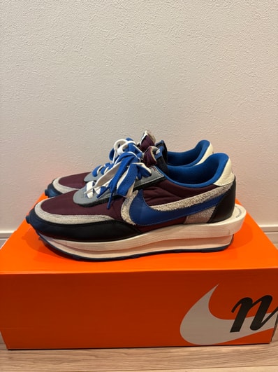 UNDERCOVER × sacai × Nike LD Waffle "Night Maroon/Pale Ivory-Ground Grey-Team Royal"