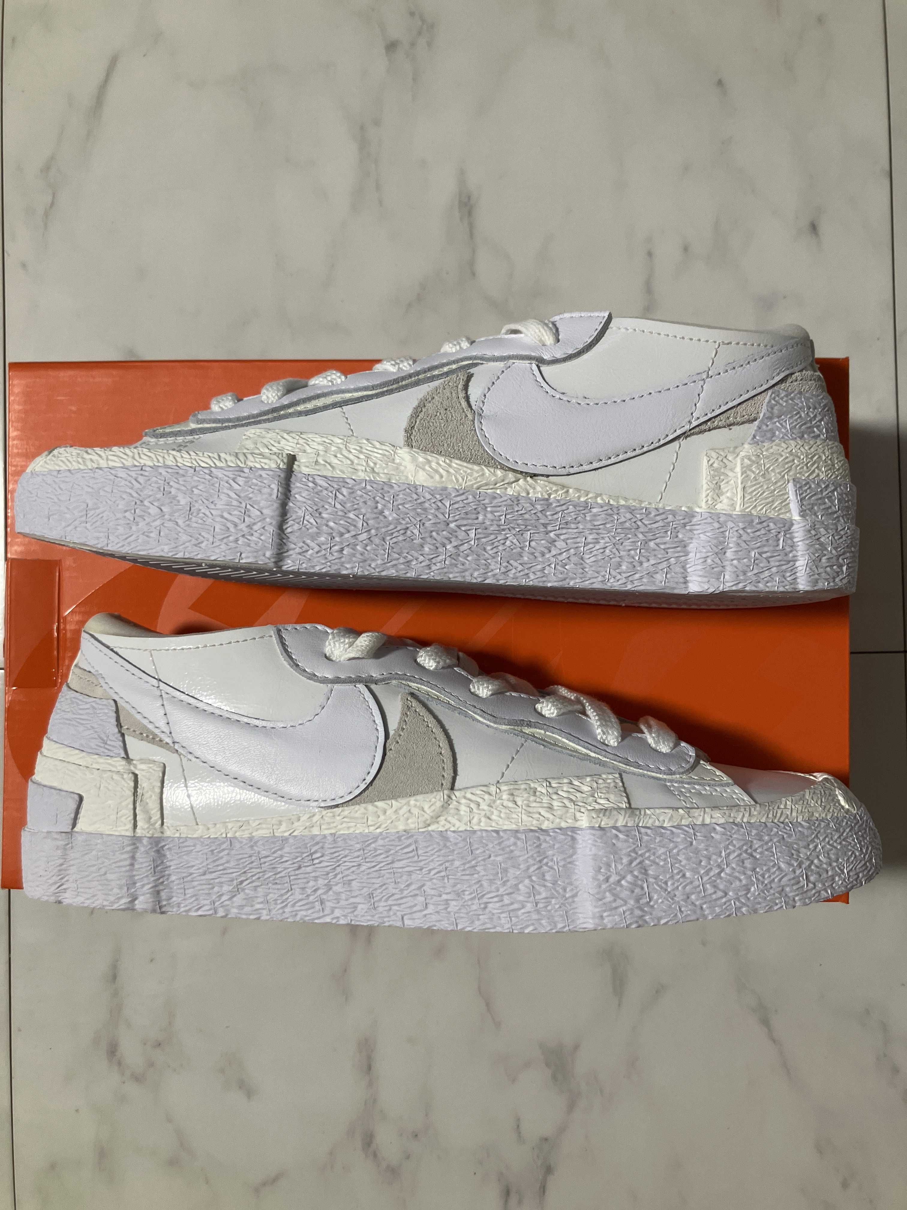 sacai × Nike Blazer Low "White Patent Leather"