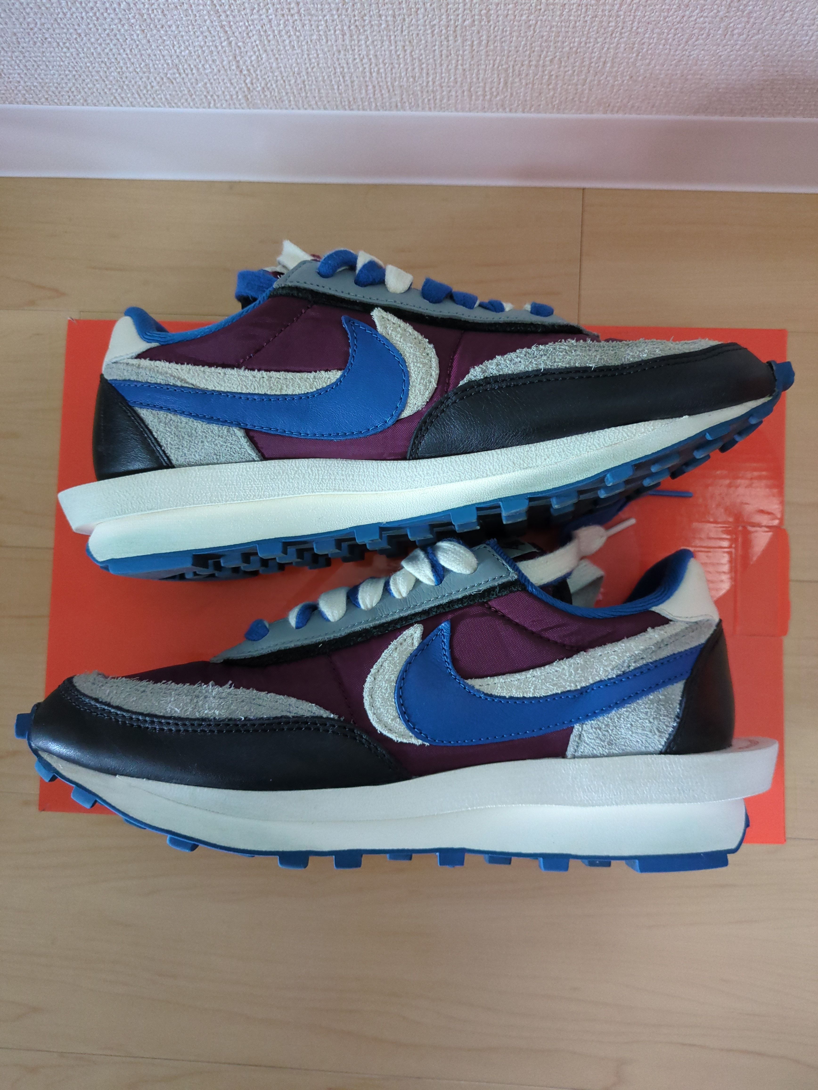 UNDERCOVER × sacai × Nike LD Waffle "Night Maroon/Pale Ivory-Ground Grey-Team Royal"