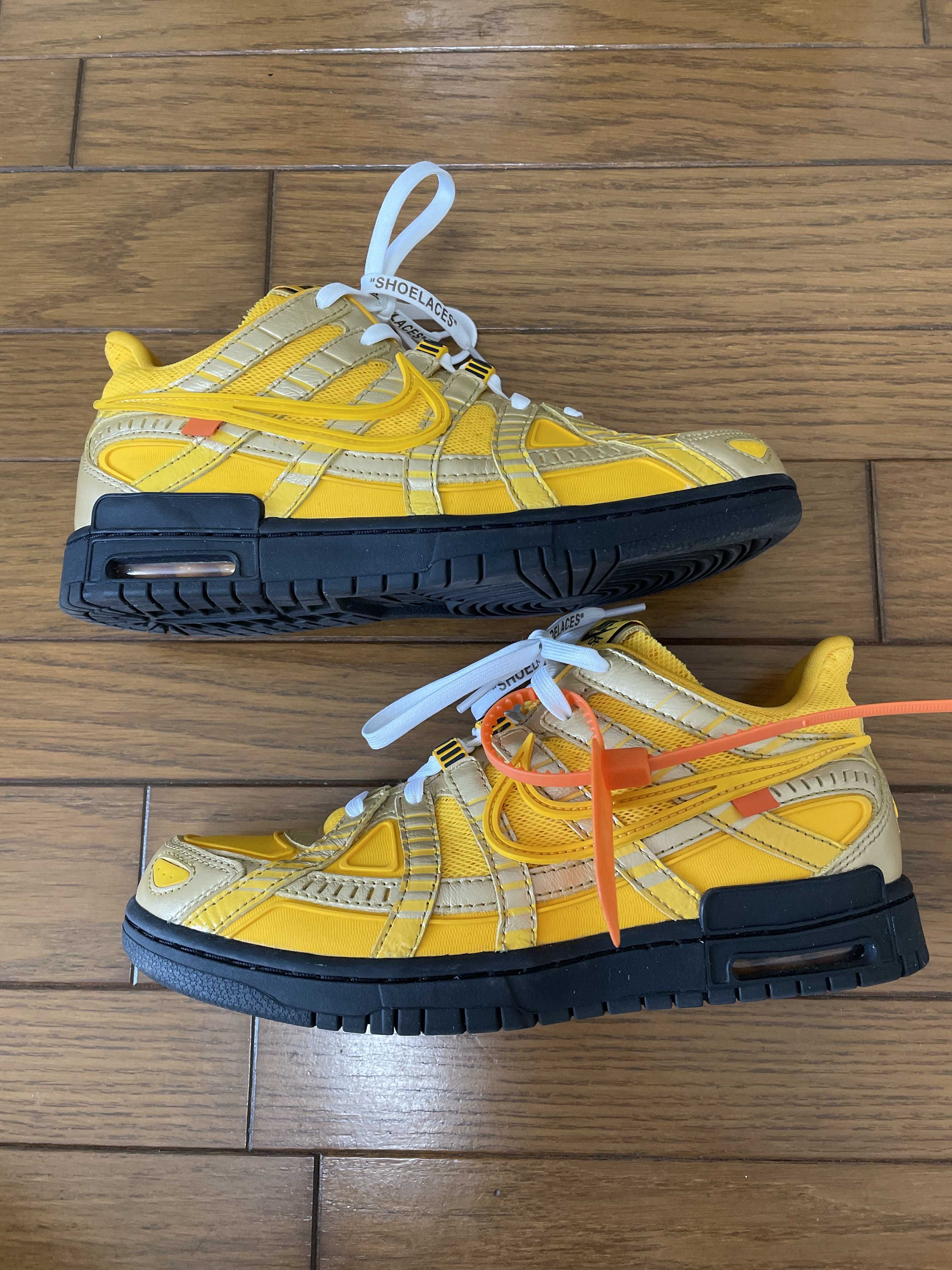 Off-White × Nike Air Rubber Dunk "University Gold"