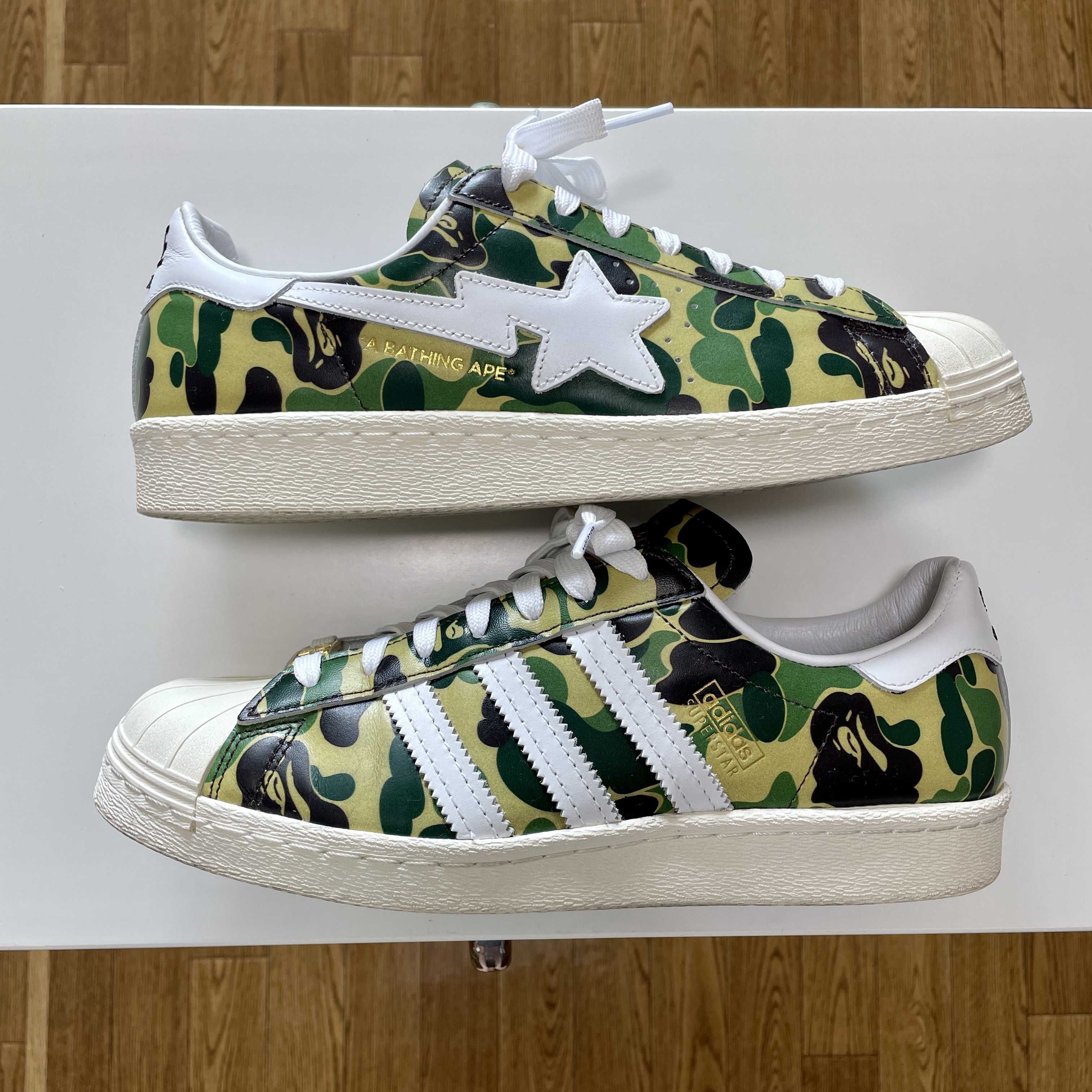 A BATHING APE®︎ × adidas Superstar 80's "Green Camo"