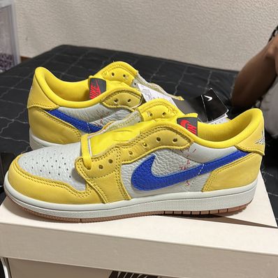 Travis Scott × Nike PS Air Jordan 1 Low OG "Canary"