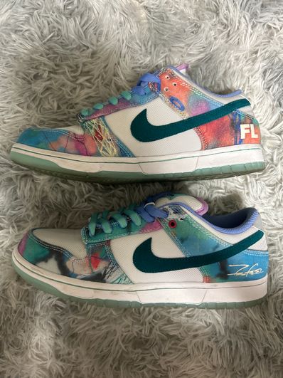 Futura × Nike SB Dunk Low "White and Geode Teal"