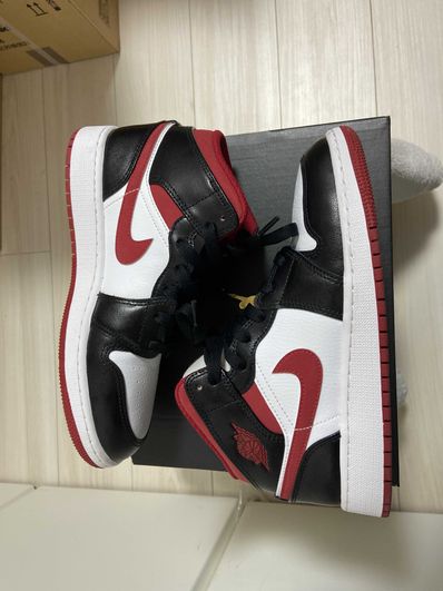 Nike Air Jordan 1 Mid "White/Gym Red Black"