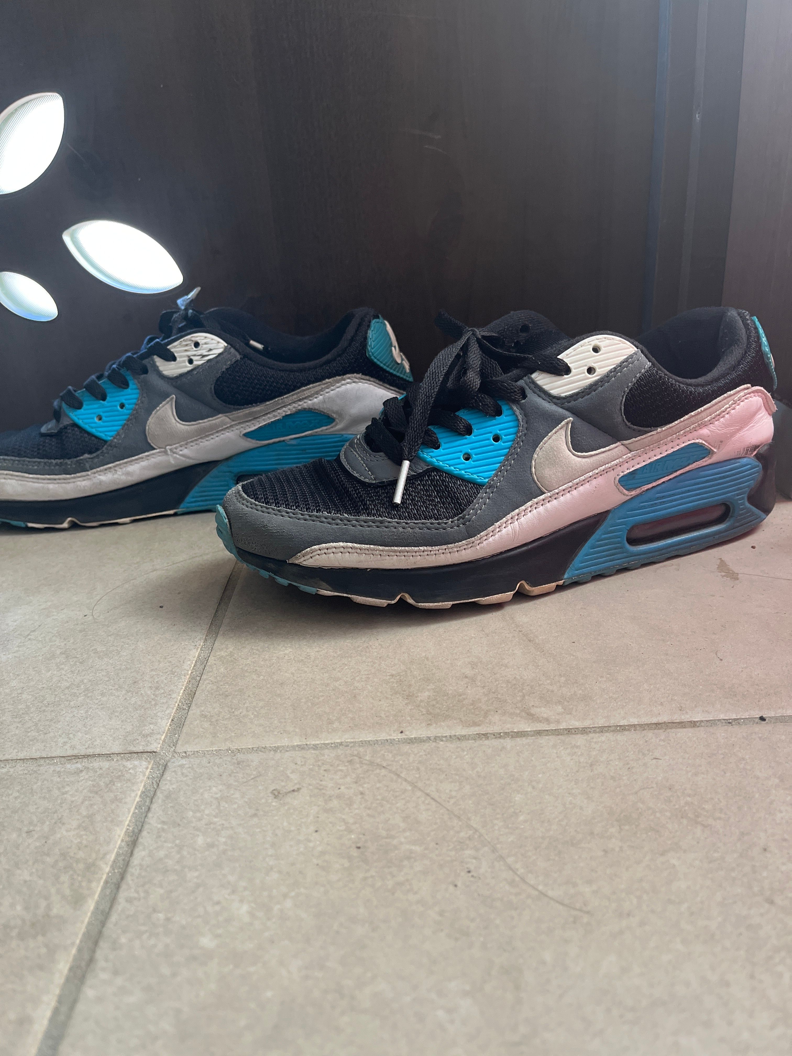 NIKE AIR MAX 90 "BLACK/BLUE/WHITE"